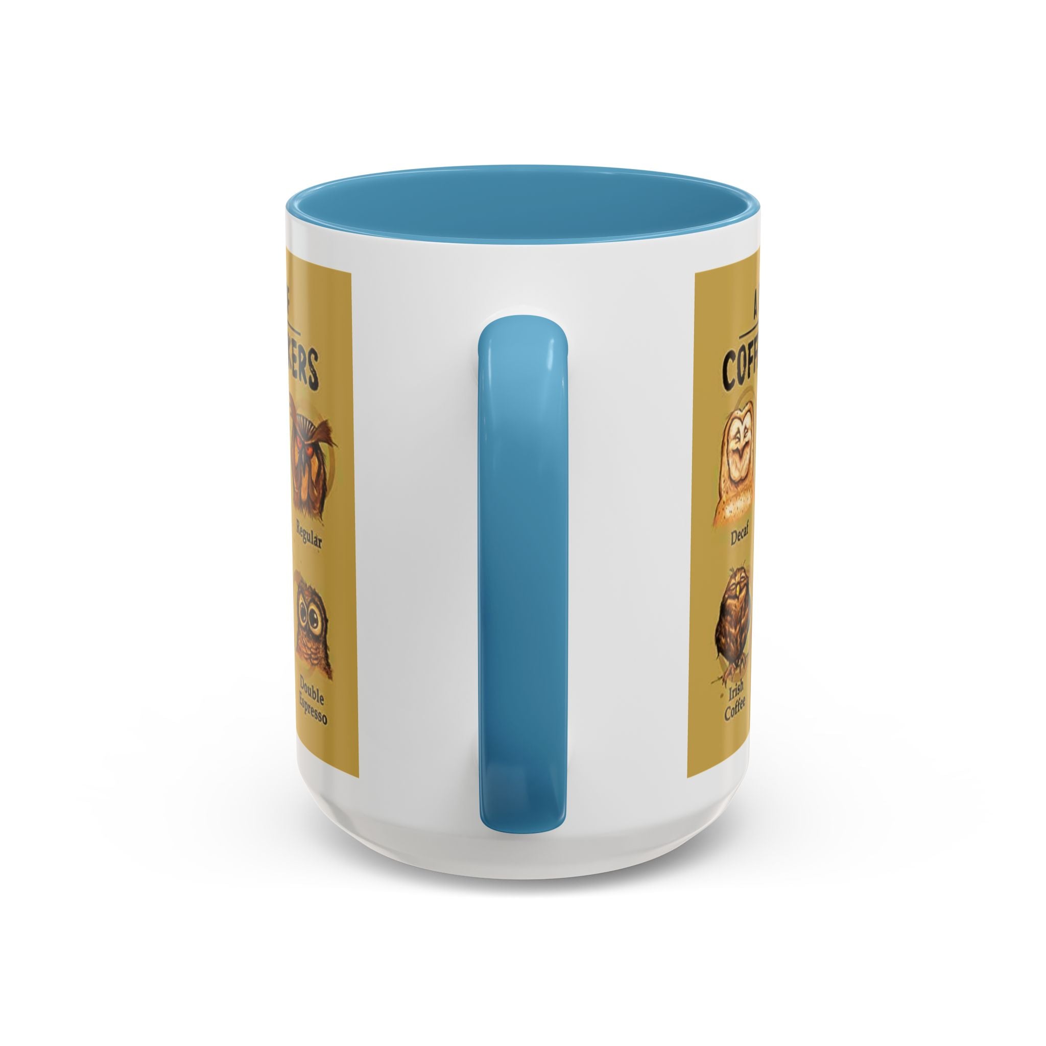 Coffee Mug — “A Hoo’s Hoo of Coffee Drinkers” Owl Coffee Chart Accent Mug