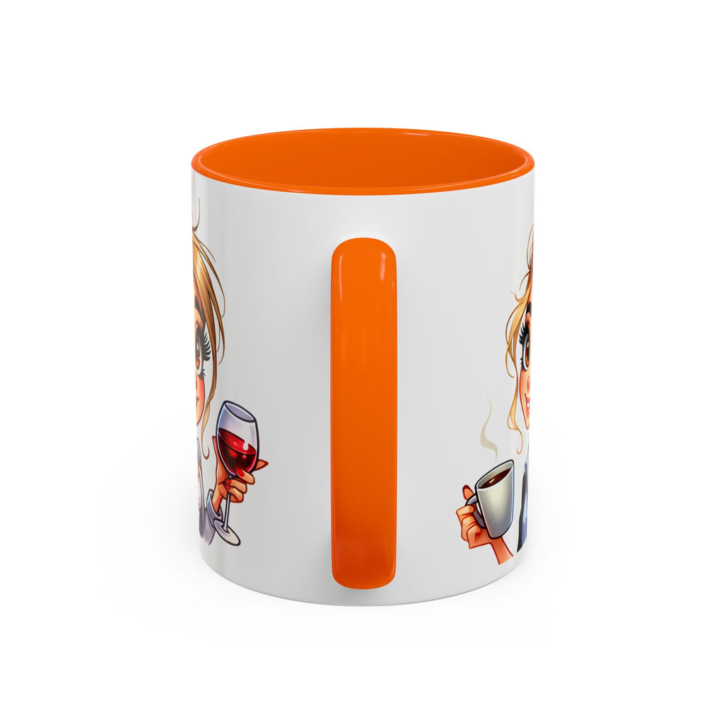 My Day Starts With Coffee and Ends With Wine Mug | Accent Coffee Mug