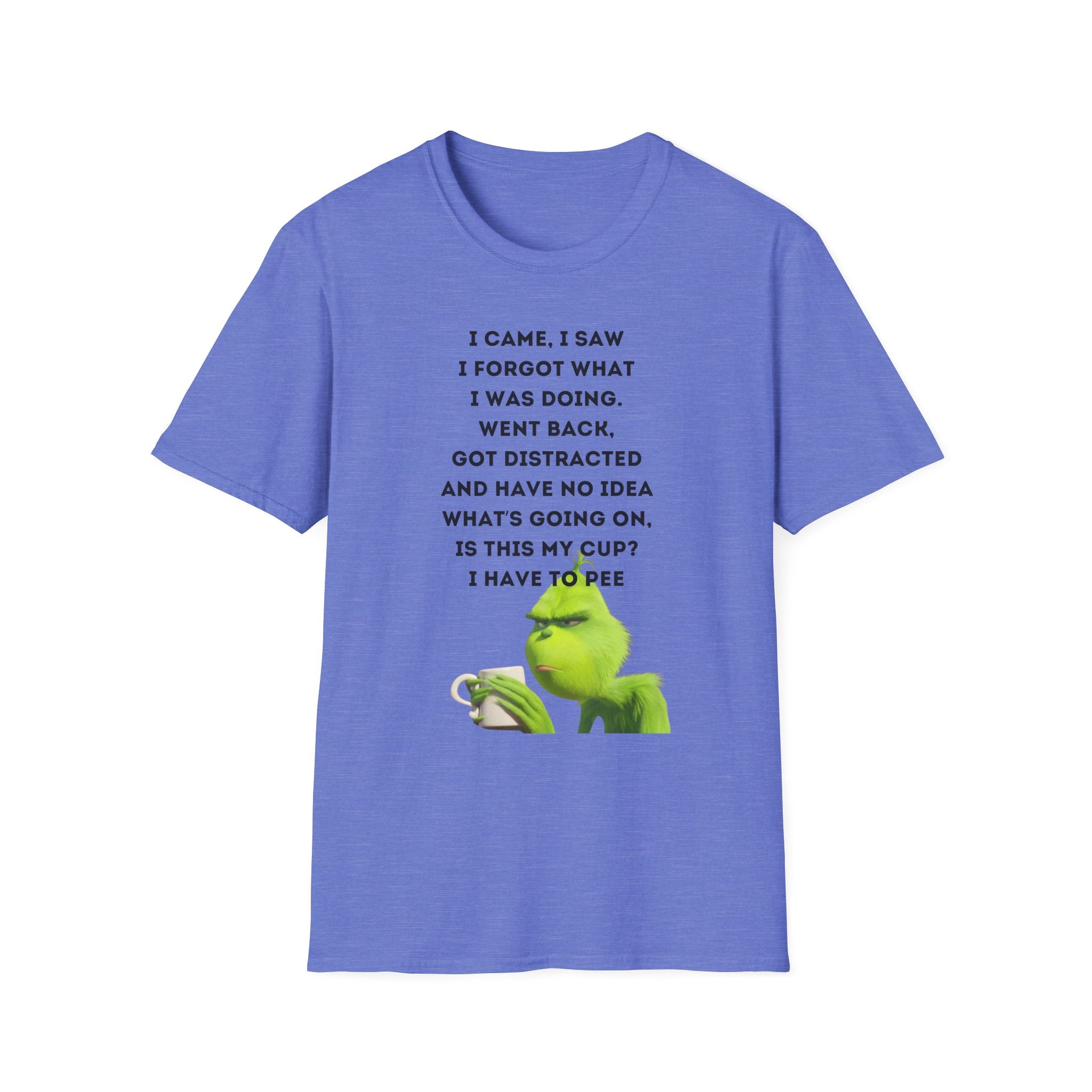 Grinch Inspired Softstyle Tee: I Came, I Saw, Funny T-Shirt for Fans, Gift for Birthdays, Casual Wear, Kermit Merchandise