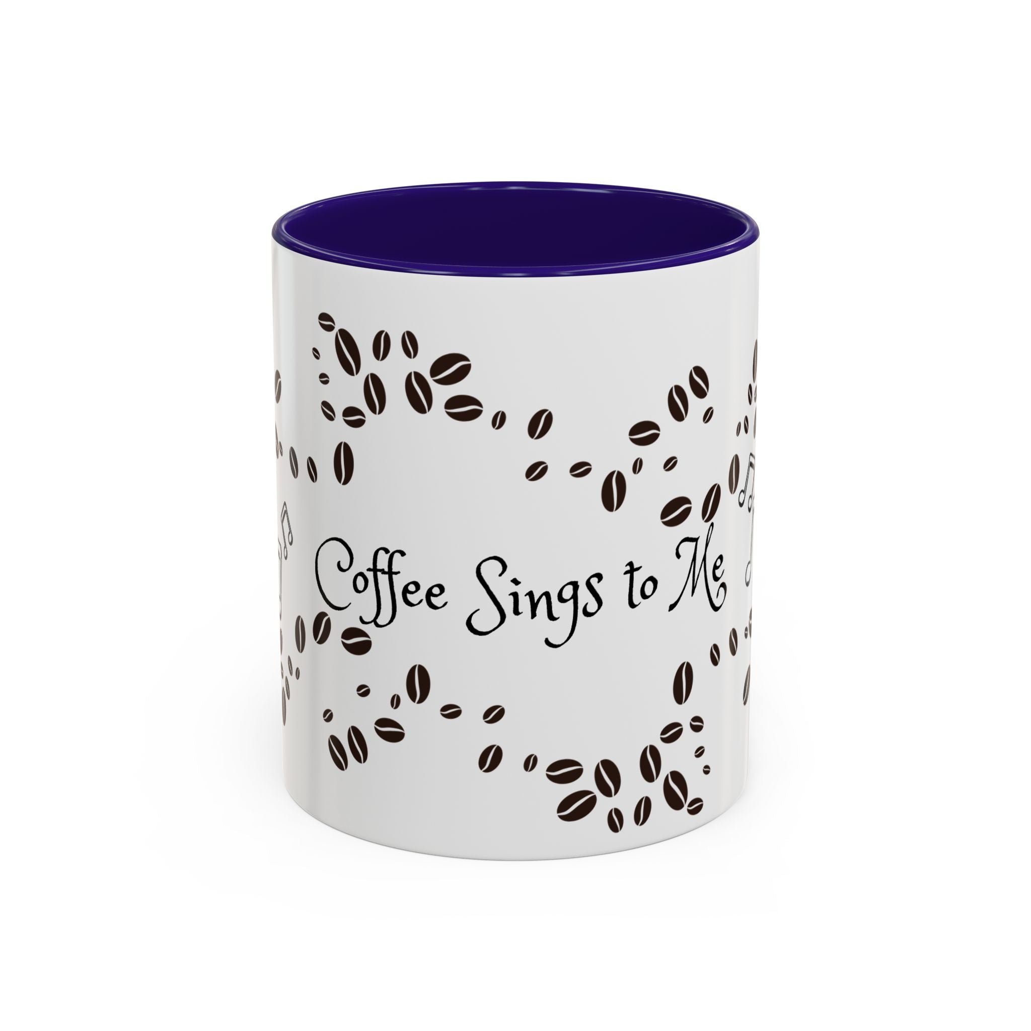 Coffee Sings to Me Mug — 11oz/15oz Ceramic Coffee Bean Music Mug