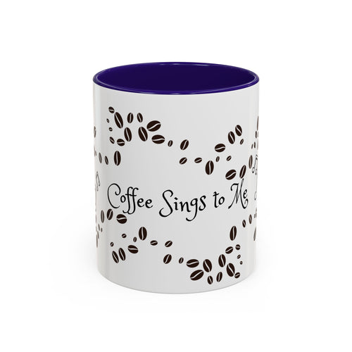 Coffee Sings to Me Mug — 11oz/15oz Ceramic Coffee Bean Music Mug