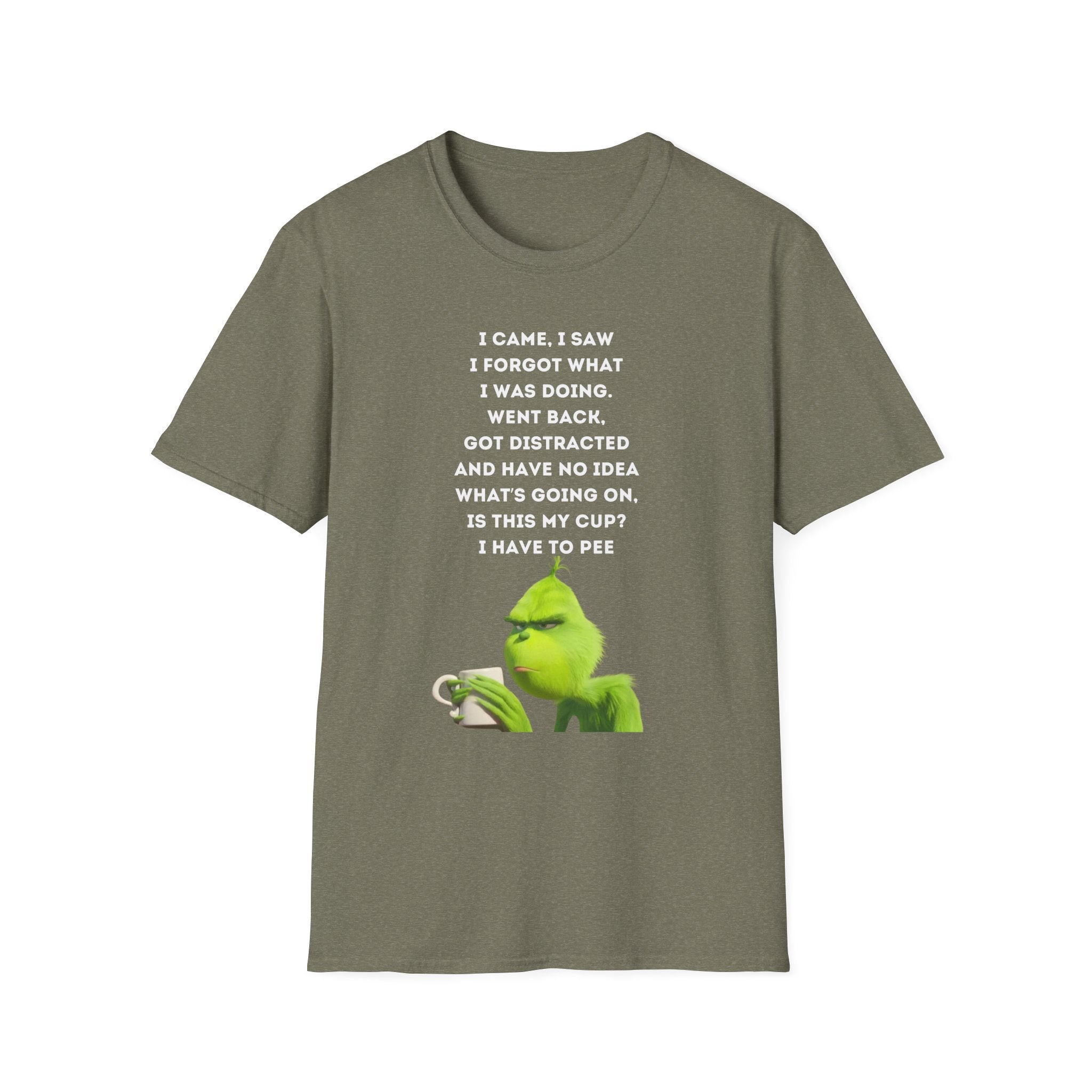 Forgetful Grinch Coffee T-Shirt | Funny Meme Holiday Tee