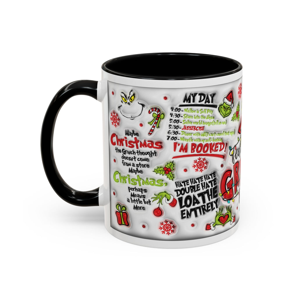 Grinchy Holiday Coffee Mug — "Feeling Extra Grinchy Today" Accent Mug (11/15oz)
