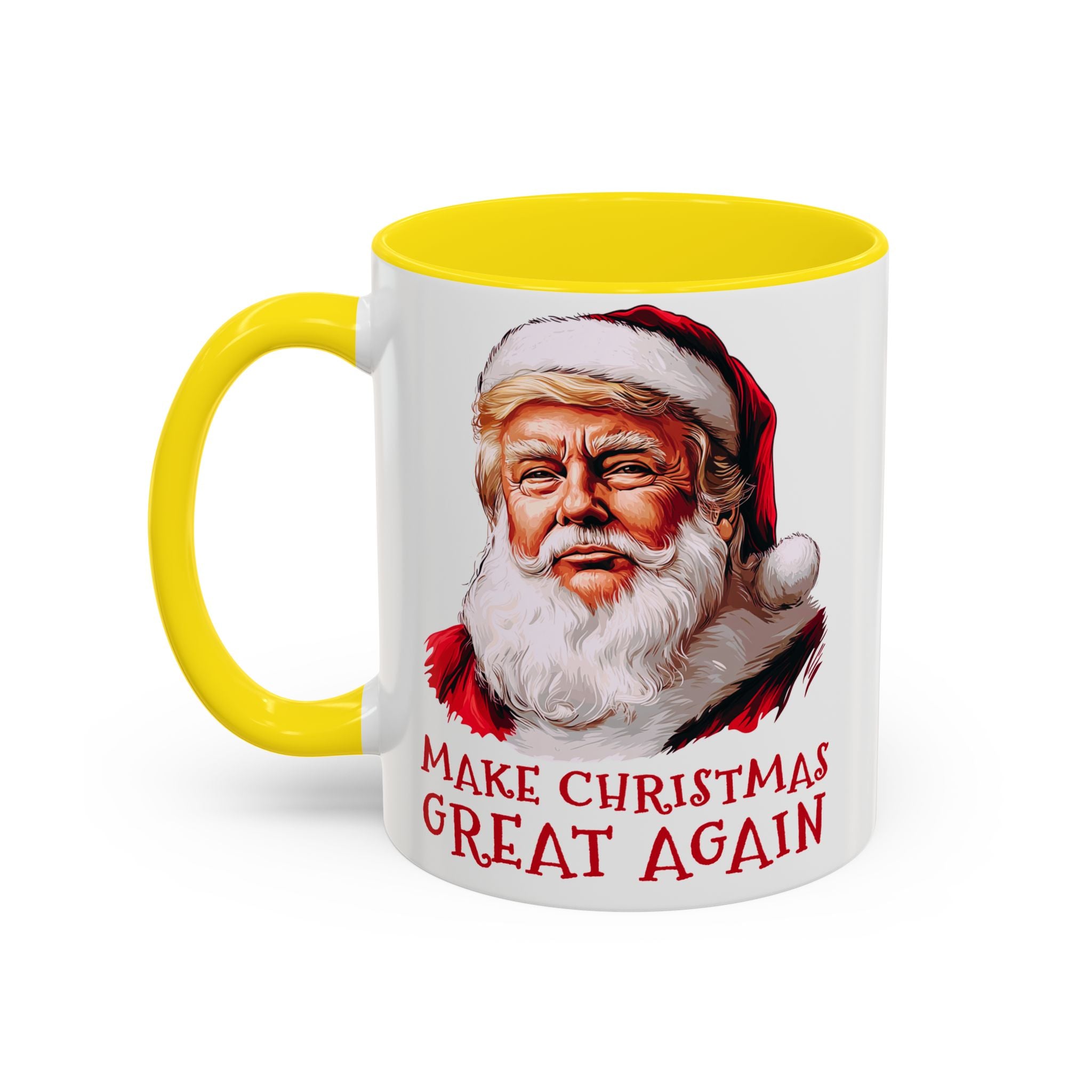 Santa Claus Trump Portrait Mug | Make Christmas Great Again, Holiday Coffee Mug