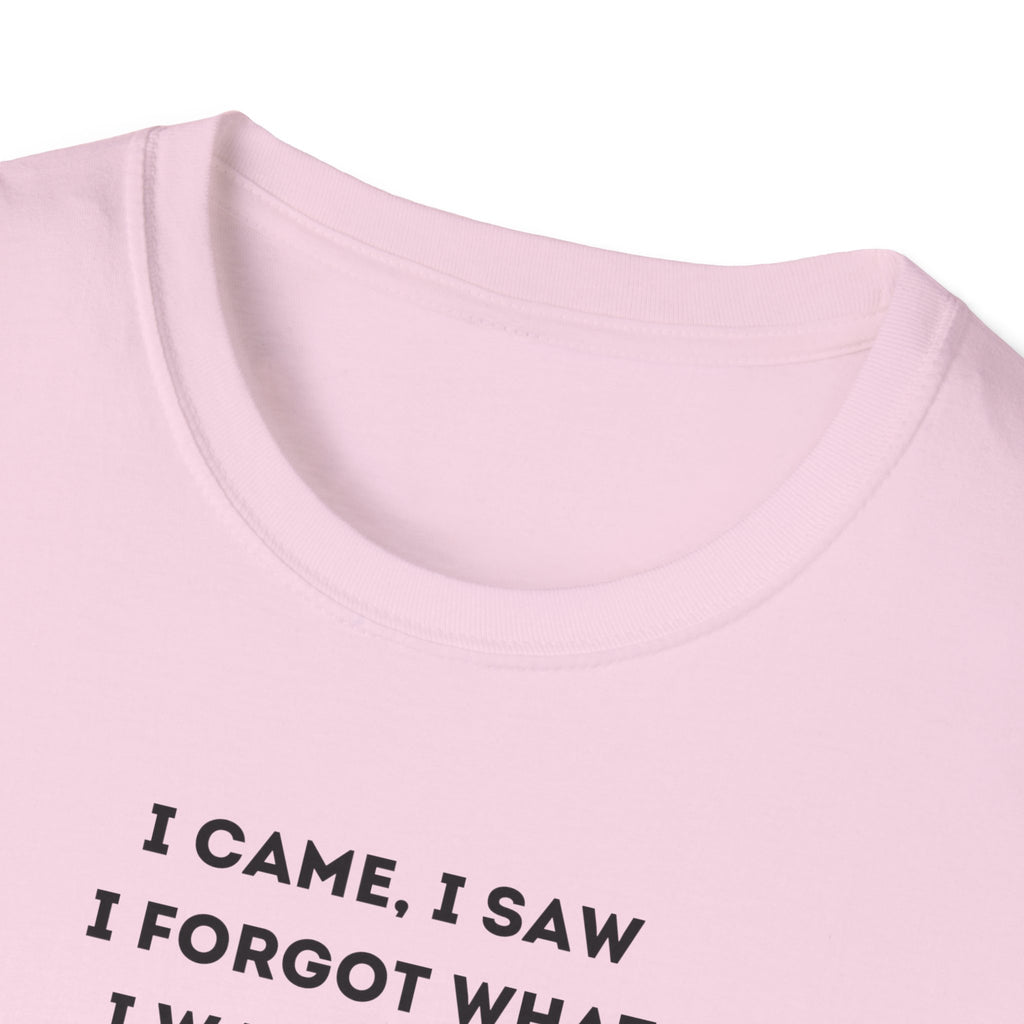 Forgetful Mini Character I Have To Pee T-Shirt | Funny Quote Tee