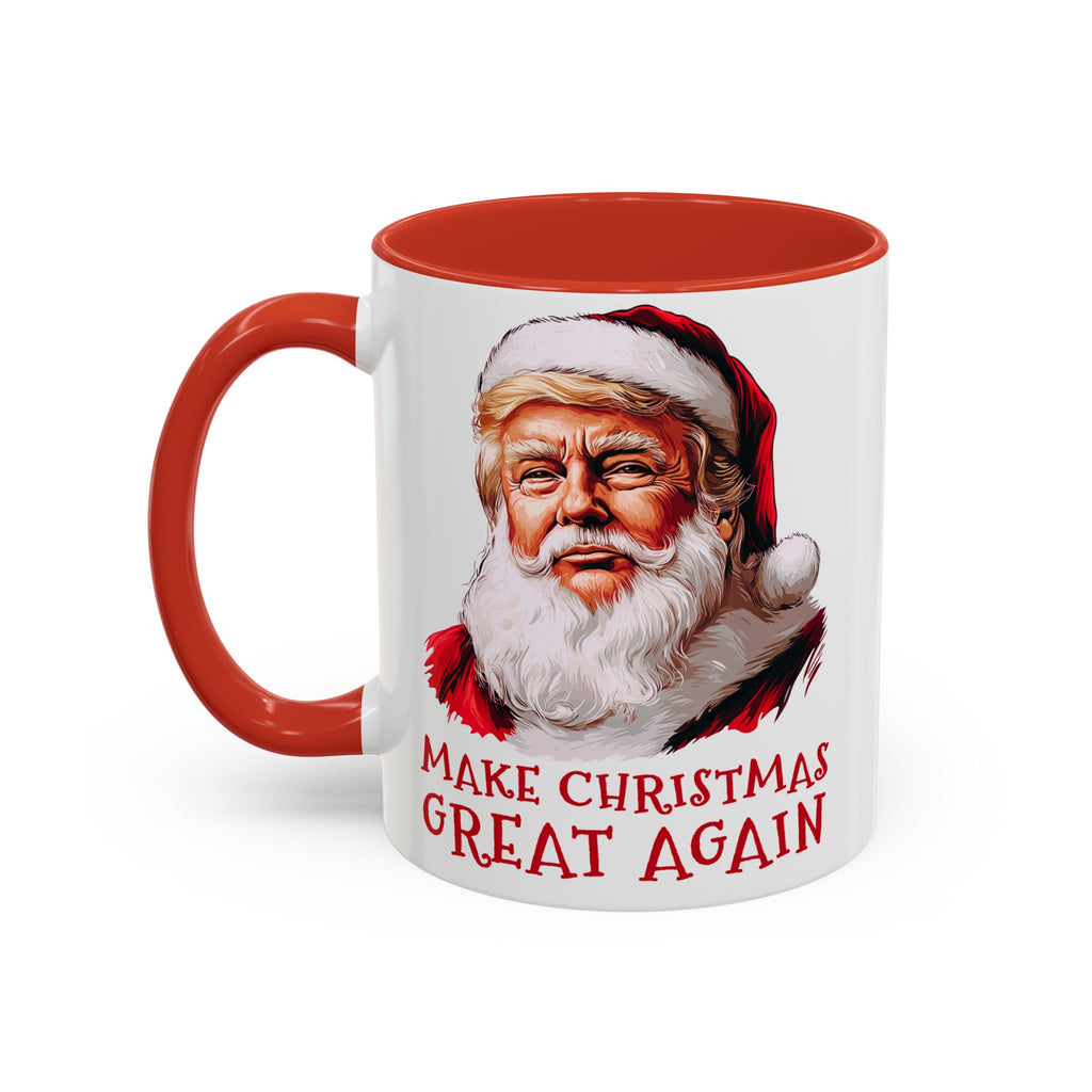 Santa Claus Trump Portrait Mug | Make Christmas Great Again, Holiday Coffee Mug
