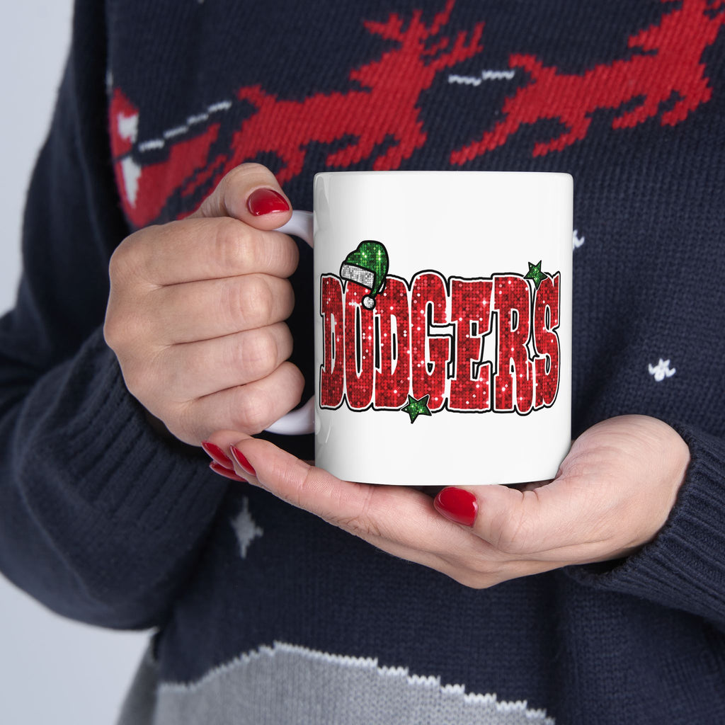 Doyers Festive Holiday Mug - Perfect for Christmas Cheer, Gift for Coffee Lovers, Cute Seasonal Drinkware, LA Dodgers, Holiday Decor