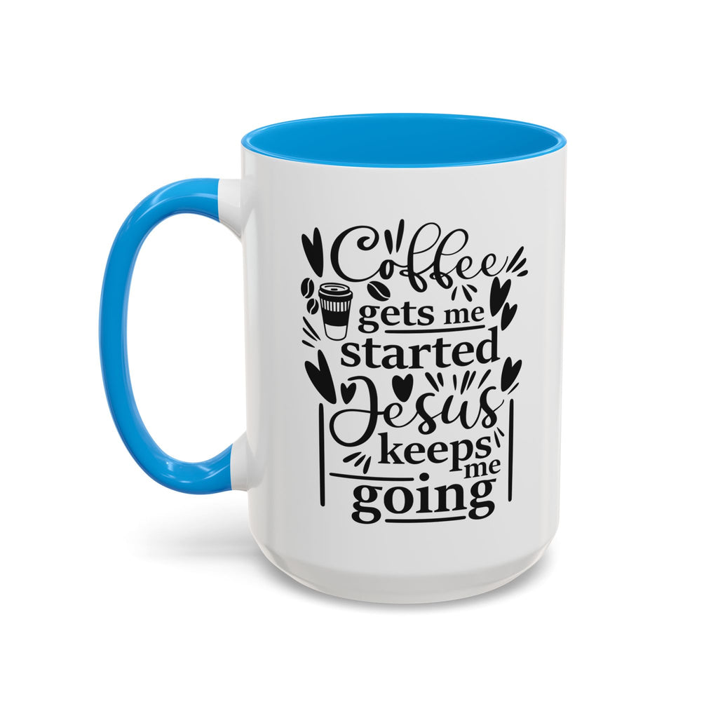 Faithful Morning Mug, Christian Coffee Cup, Religious Tea Mug, Jesus and Coffee Drinkware, Colorful Ceramic Mug