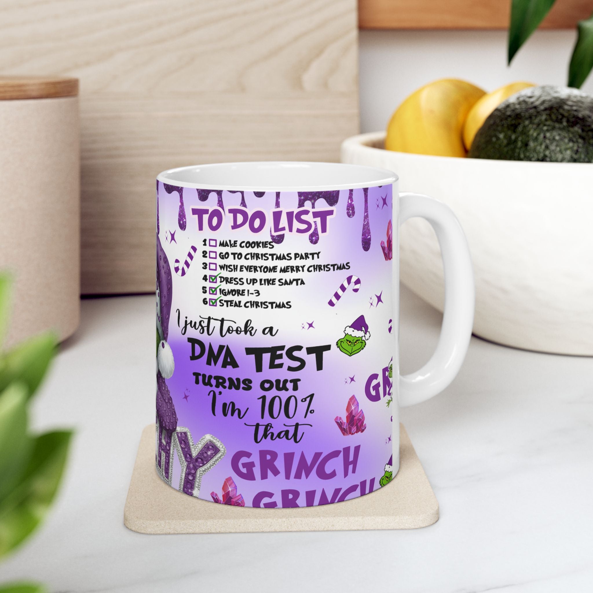 Whimsical Grinch Mug - Perfect Holiday Gift, Fun Coffee Cup, Festive Drinkware, Humor Collectible, Christmas Decor