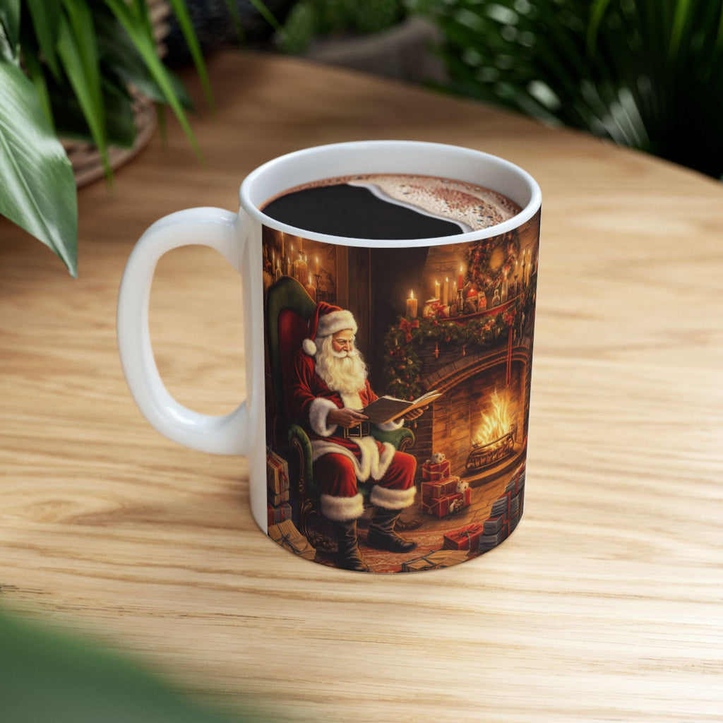 Santa Cozy Christmas Ceramic Mug - Perfect for Warm Drinks, Christmas Gift, Winter Decor, Coffee Lover, Seasonal Mug