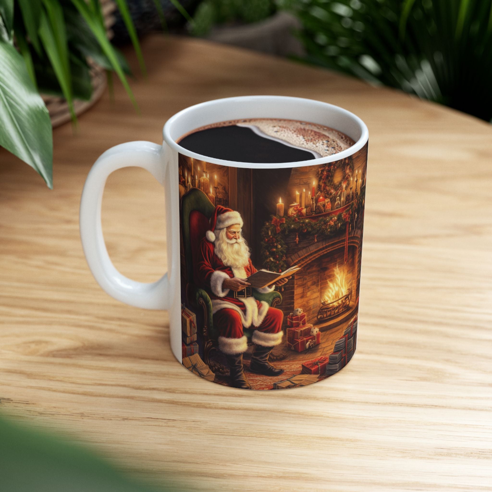 Santa Cozy Christmas Ceramic Mug - Perfect for Warm Drinks, Christmas Gift, Winter Decor, Coffee Lover, Seasonal Mug