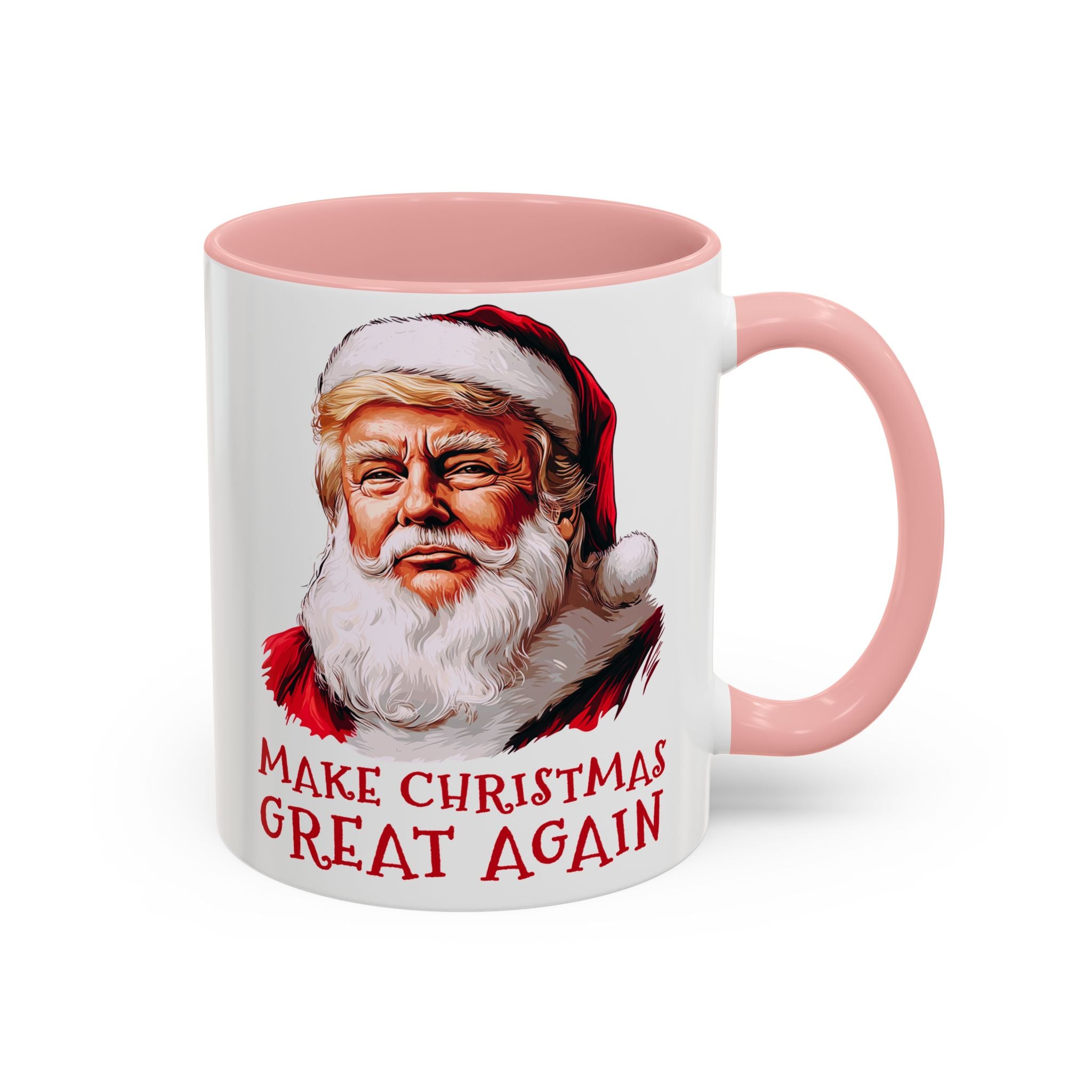 Santa Claus Trump Portrait Mug | Make Christmas Great Again, Holiday Coffee Mug
