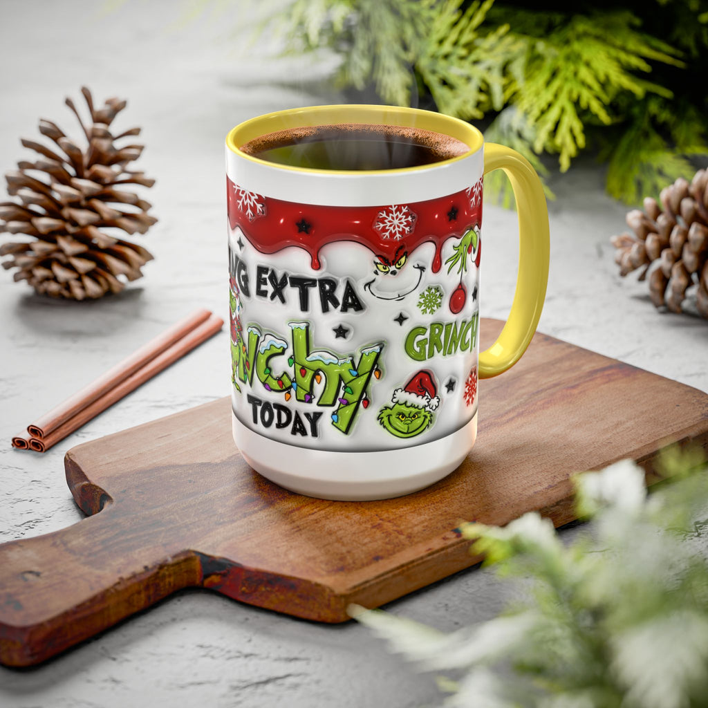 Grinch Holiday Mug - Feeling Extra Grinchy Today! Christmas Gift, Funny Coffee Cup, Holiday Decor, Winter Warmth