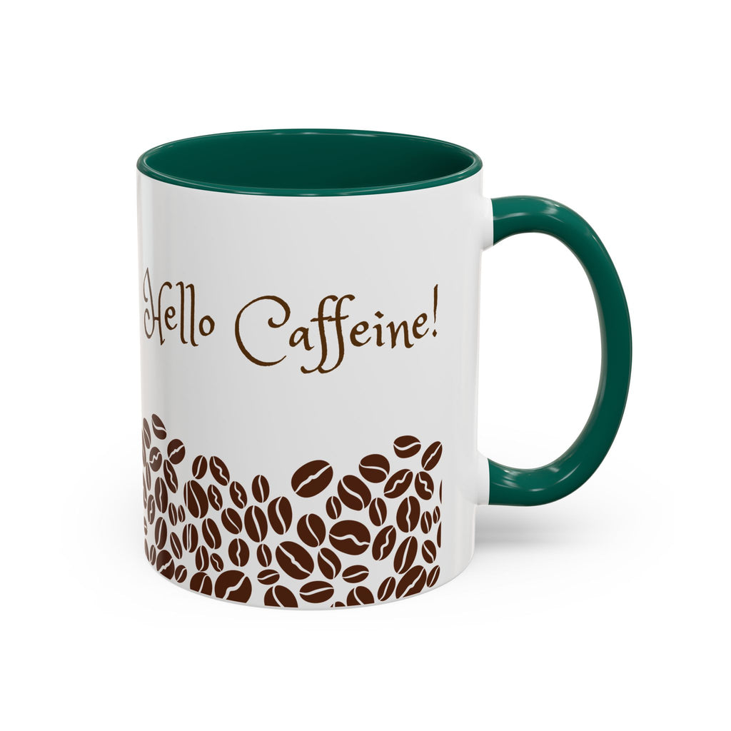 Hello Caffeine! Coffee Bean Ceramic Mug (11oz & 15oz)