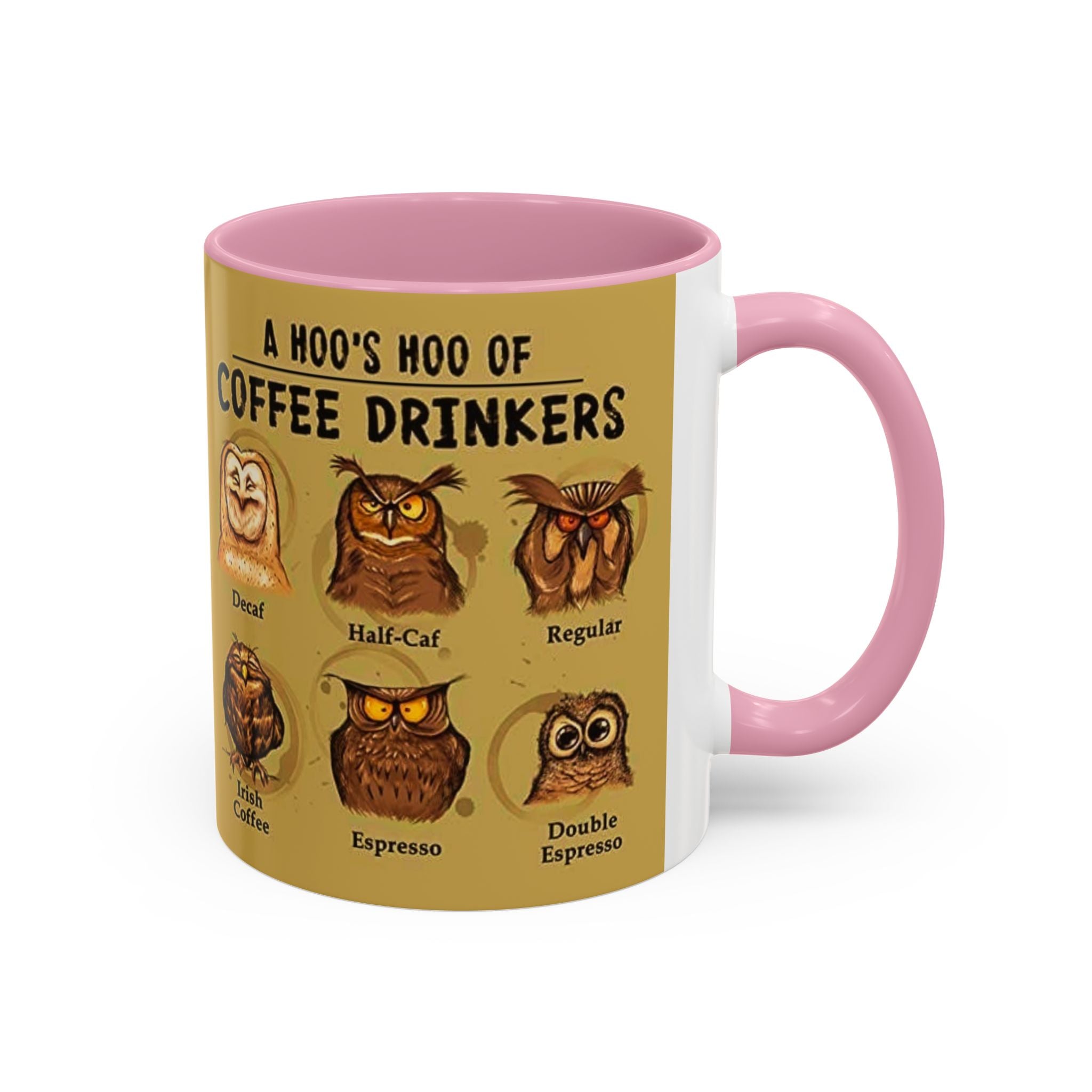 Coffee Owl Mug — "A Hoo's Hoo of Coffee Drinkers" 11oz/15oz