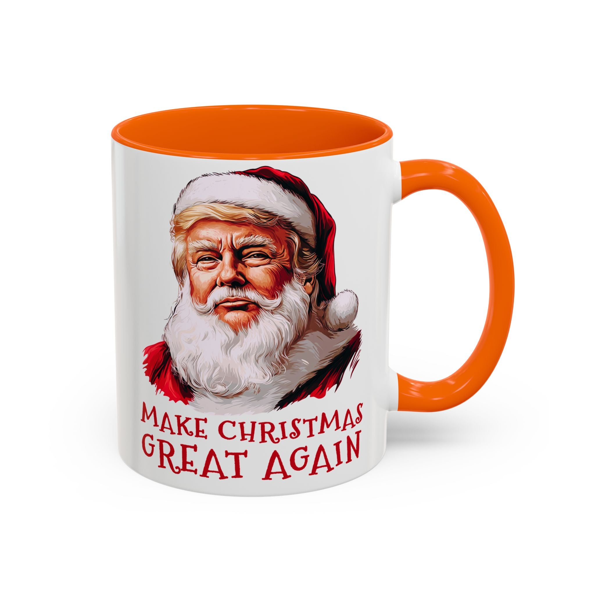 Santa Claus Trump Portrait Mug | Make Christmas Great Again, Holiday Coffee Mug