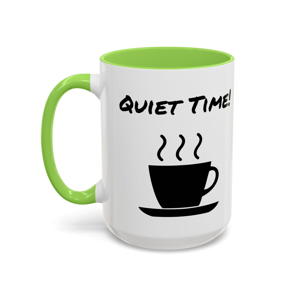 Quiet Time Coffee Mug — Black Accent 11oz/15oz