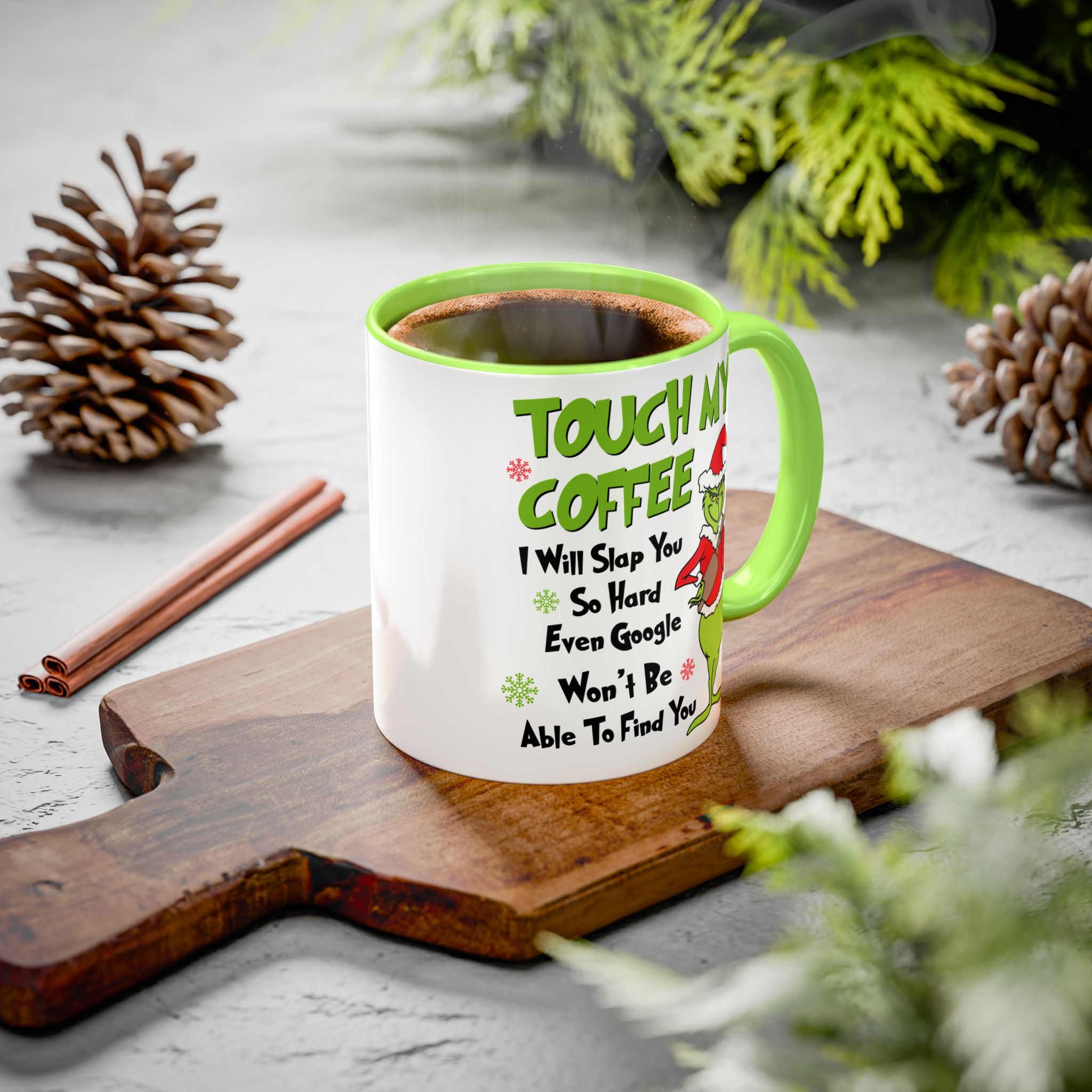 Colorful Grinch Coffee Mug - Fun Holiday Cup, Unique Gift, 11oz & 15oz Sizes, Perfect for Christmas, Funny Humor Mug, Coffee Lover's Delight