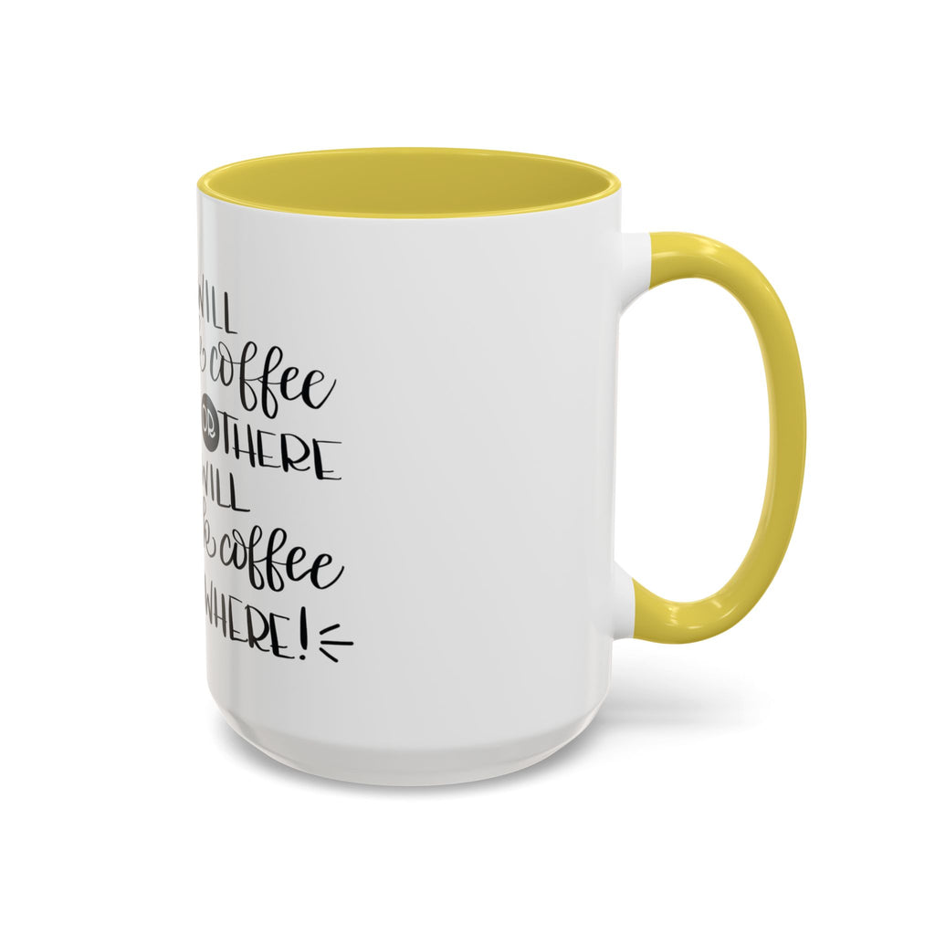 Cat in Hat Coffee Mug — "I Will Drink Coffee Here or There" 11/15oz Color Accent