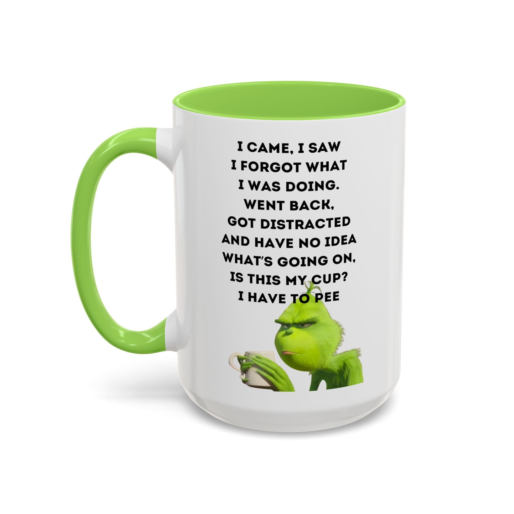 Colorful Grinch Coffee Mug, Fun Holiday Gift, Funny Tea Cup, Quirky Kitchen Decor, Grinch Fan Mug, Christmas Gift Idea