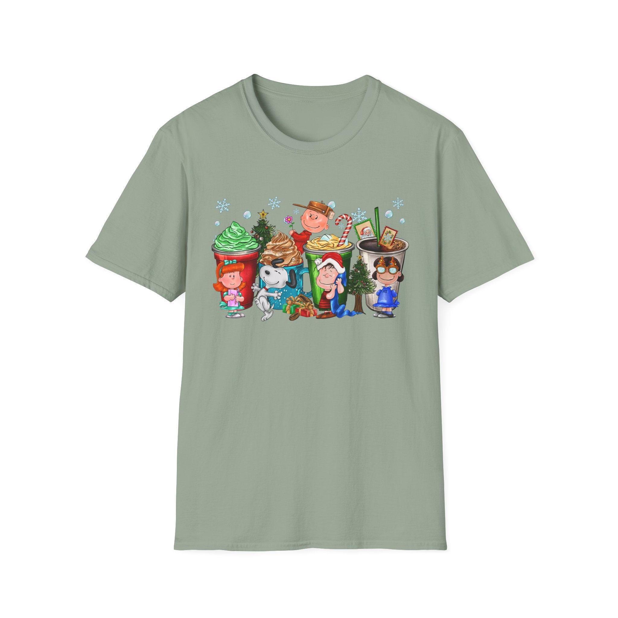 Holiday Cartoon Characters T-Shirt | Christmas Kids Crew Illustration