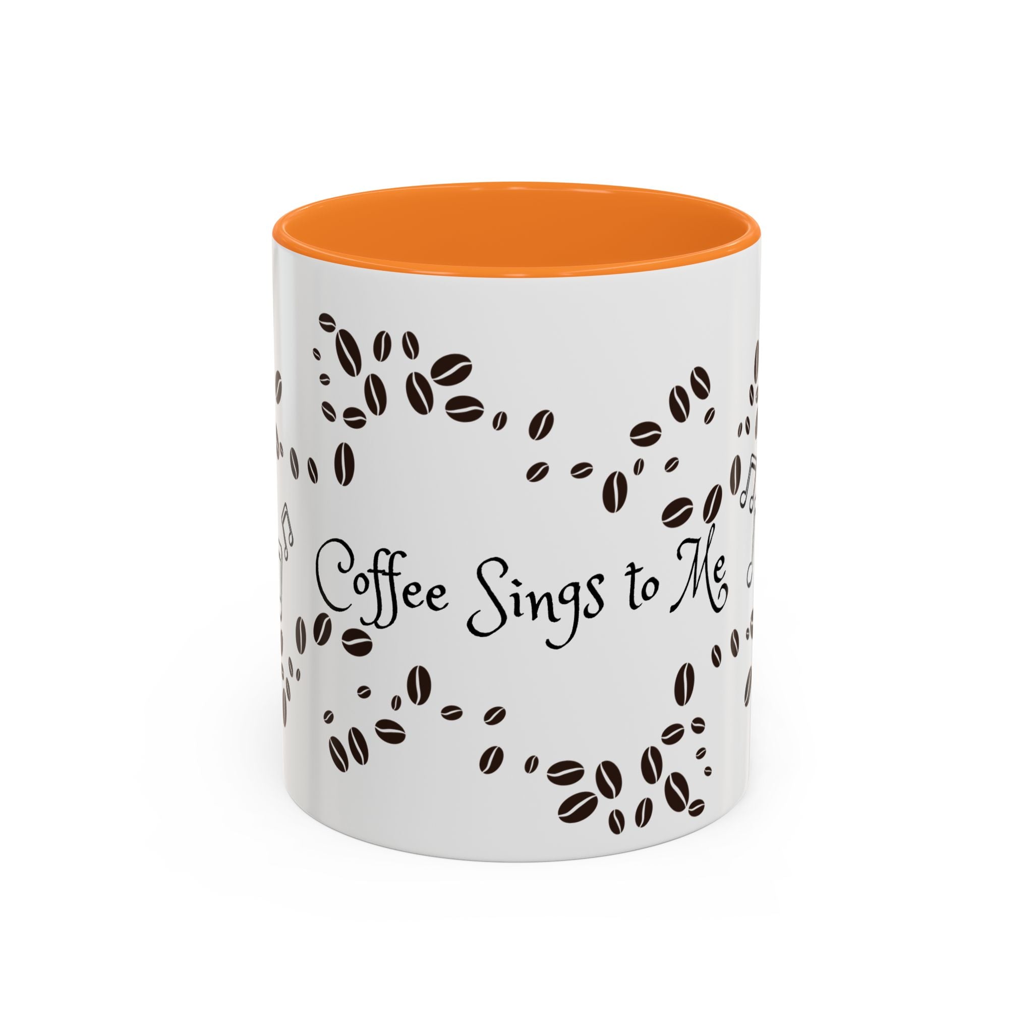 Coffee Sings to Me Mug — 11oz/15oz Ceramic Coffee Bean Music Mug