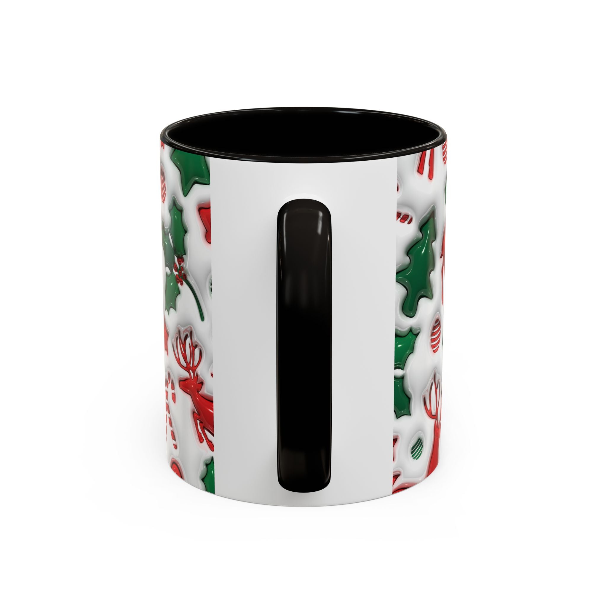 Festive Holiday Mugs, Christmas Coffee Cups, Colorful Reindeer and Candy Cane Design, Cozy Winter Drinkware, Perfect Gift for Holidays