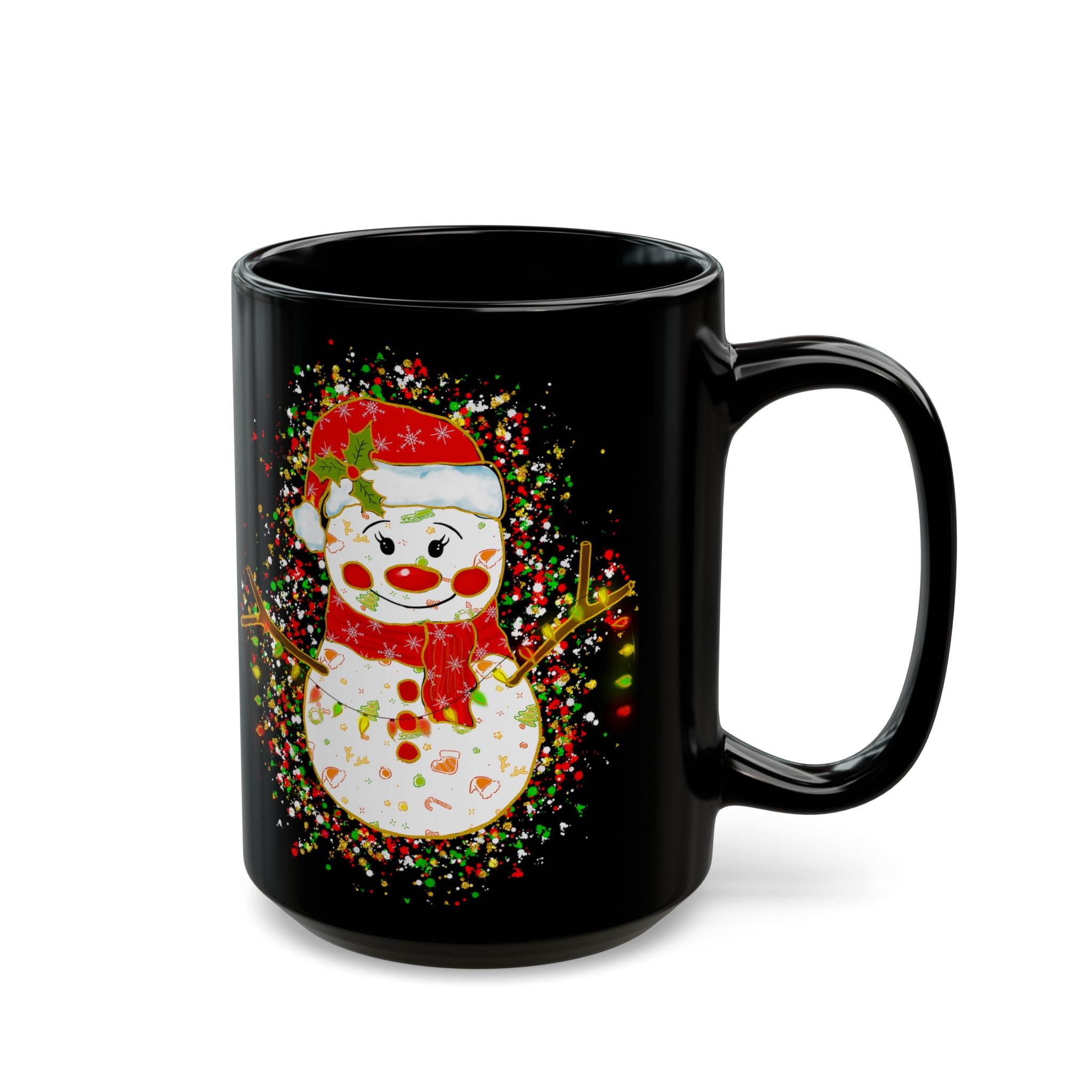Festive Snowman Mug - Holiday Coffee Cup, Christmas Gift, Snowman Decor, Winter Mug, Hot Cocoa Mug
