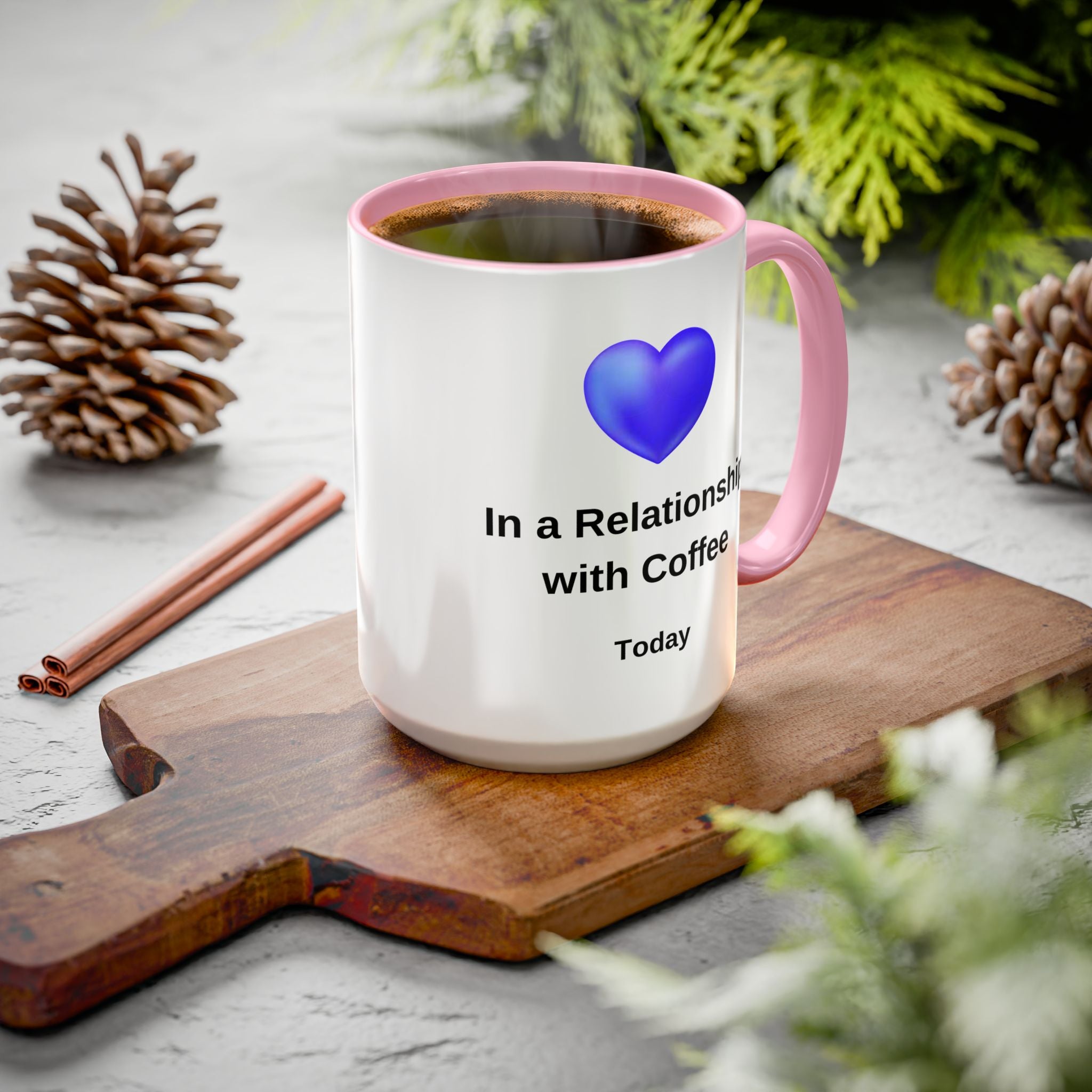 Coffee Lover Mug, Funny Coffee Cup Gift, Relationship with Coffee, Colorful Ceramic Mug, Coffee Addict Mug, Coffee Gift for Her, Coffee Mug