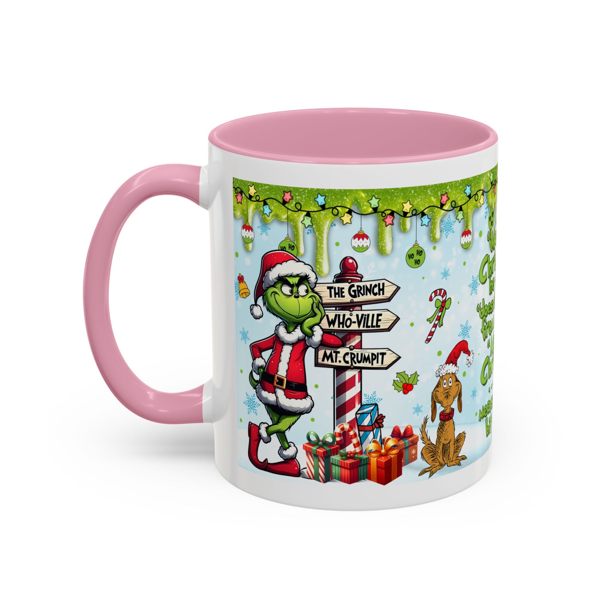 Grinch Christmas Mug | Colorful 11oz 15oz Ceramic Coffee Cup