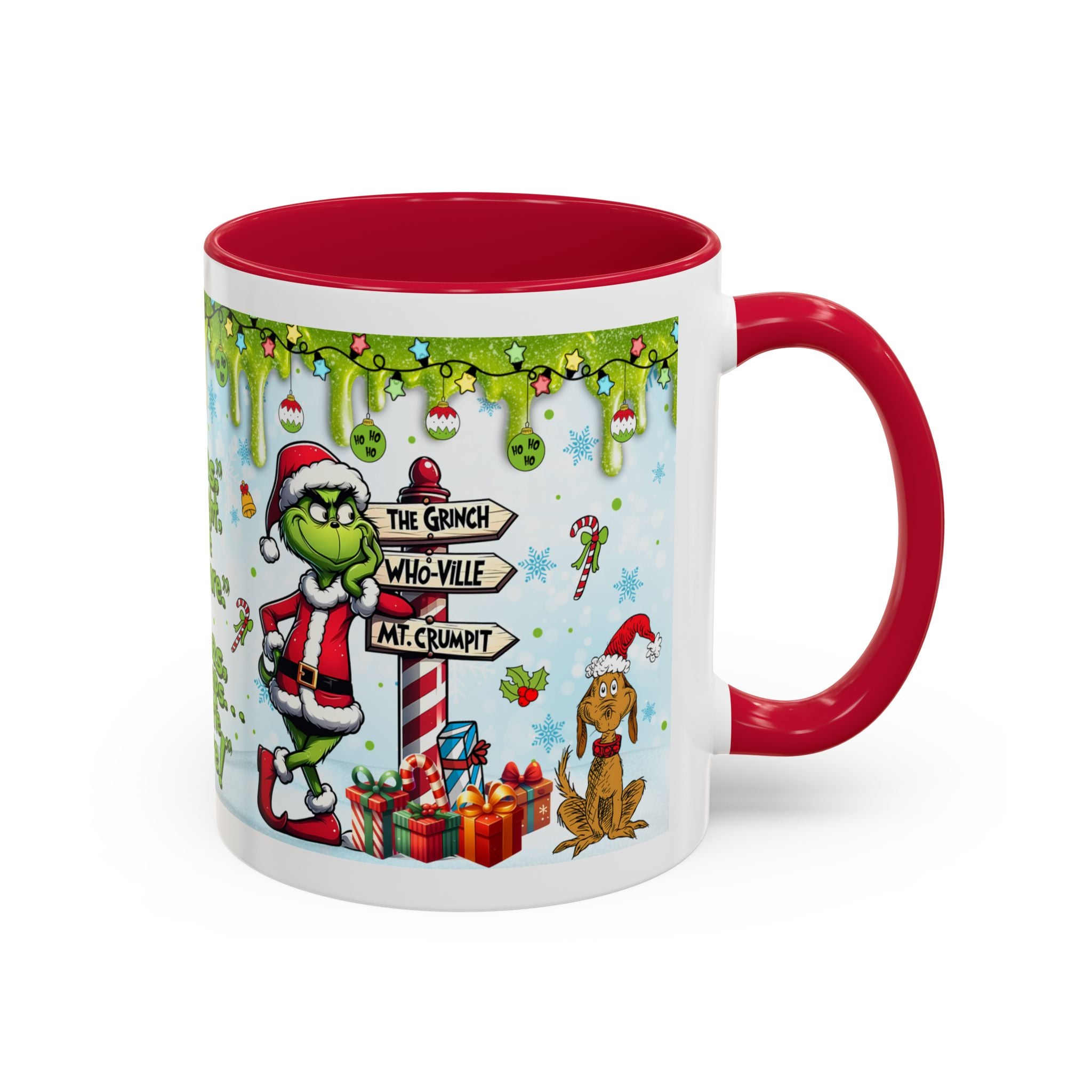 Grinch Christmas Mug | Colorful 11oz 15oz Ceramic Coffee Cup