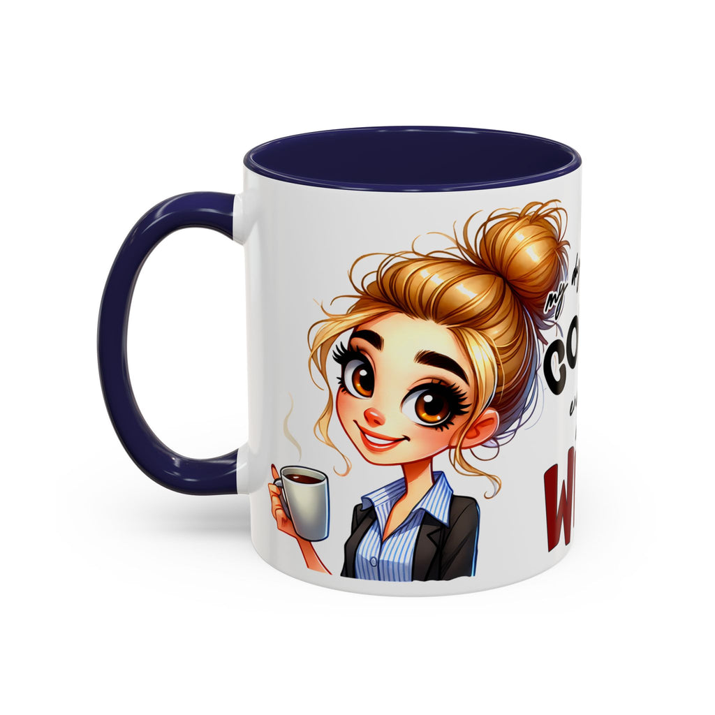 My Day Starts With Coffee and Ends With Wine Mug | Accent Coffee Mug