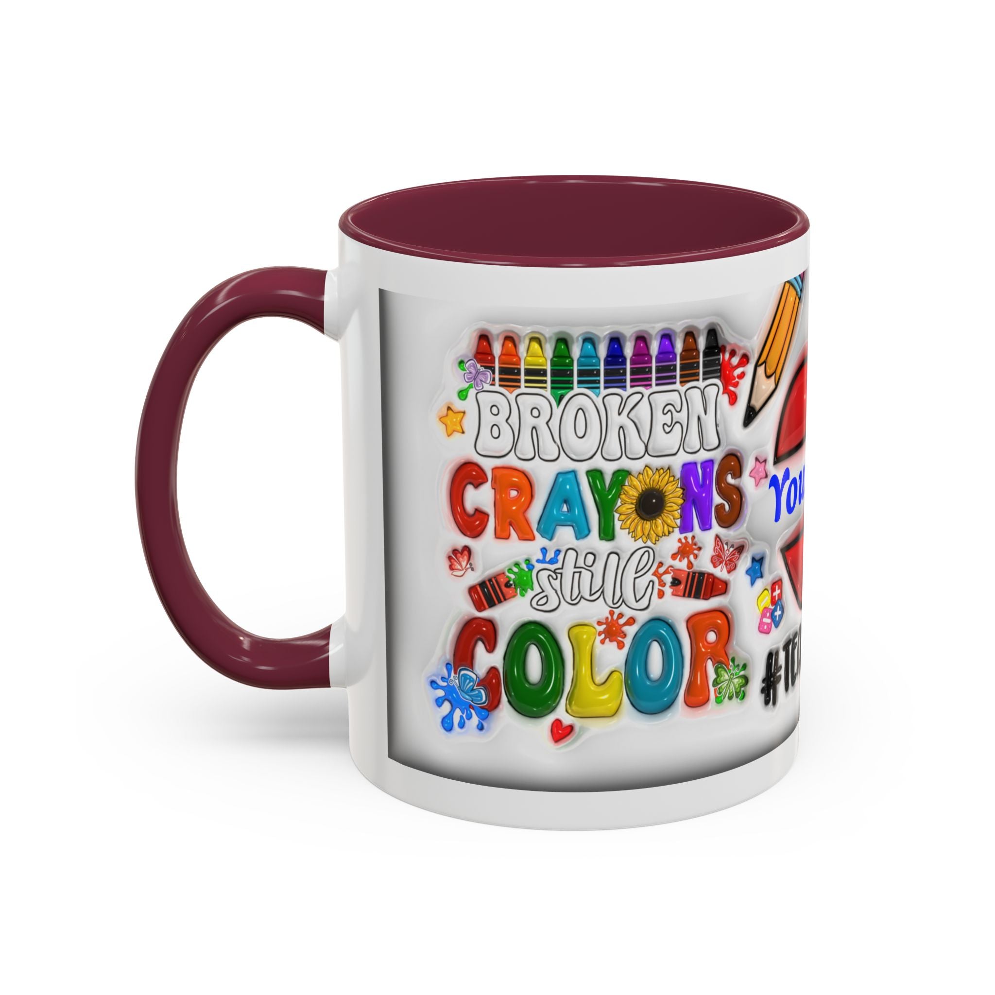 Personalized Teacher Mugs | Colorful 11oz & 15oz Coffee Cups | Fun Gift for Educators | Back to School | Teacher Appreciation