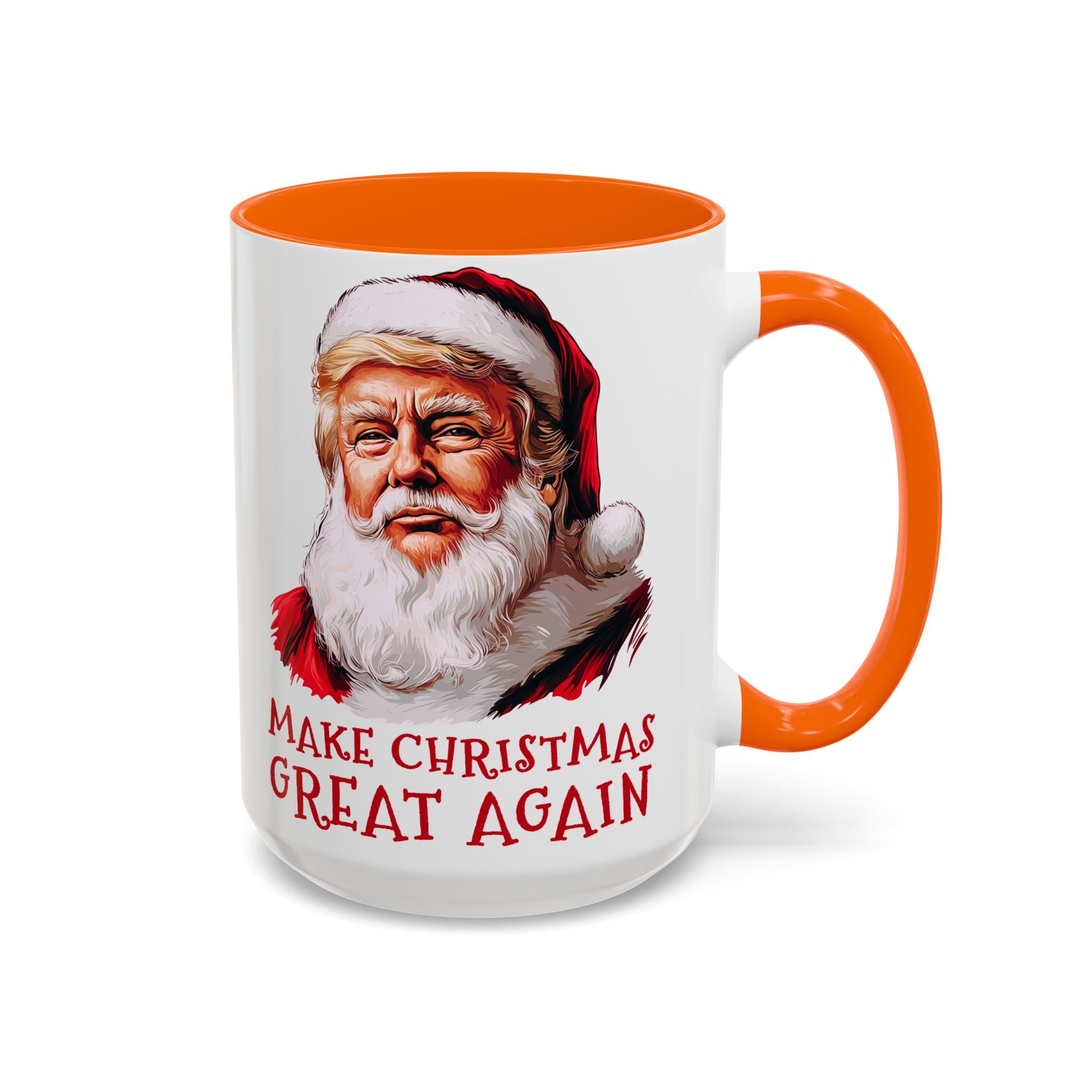 Santa Claus Trump Portrait Mug | Make Christmas Great Again, Holiday Coffee Mug