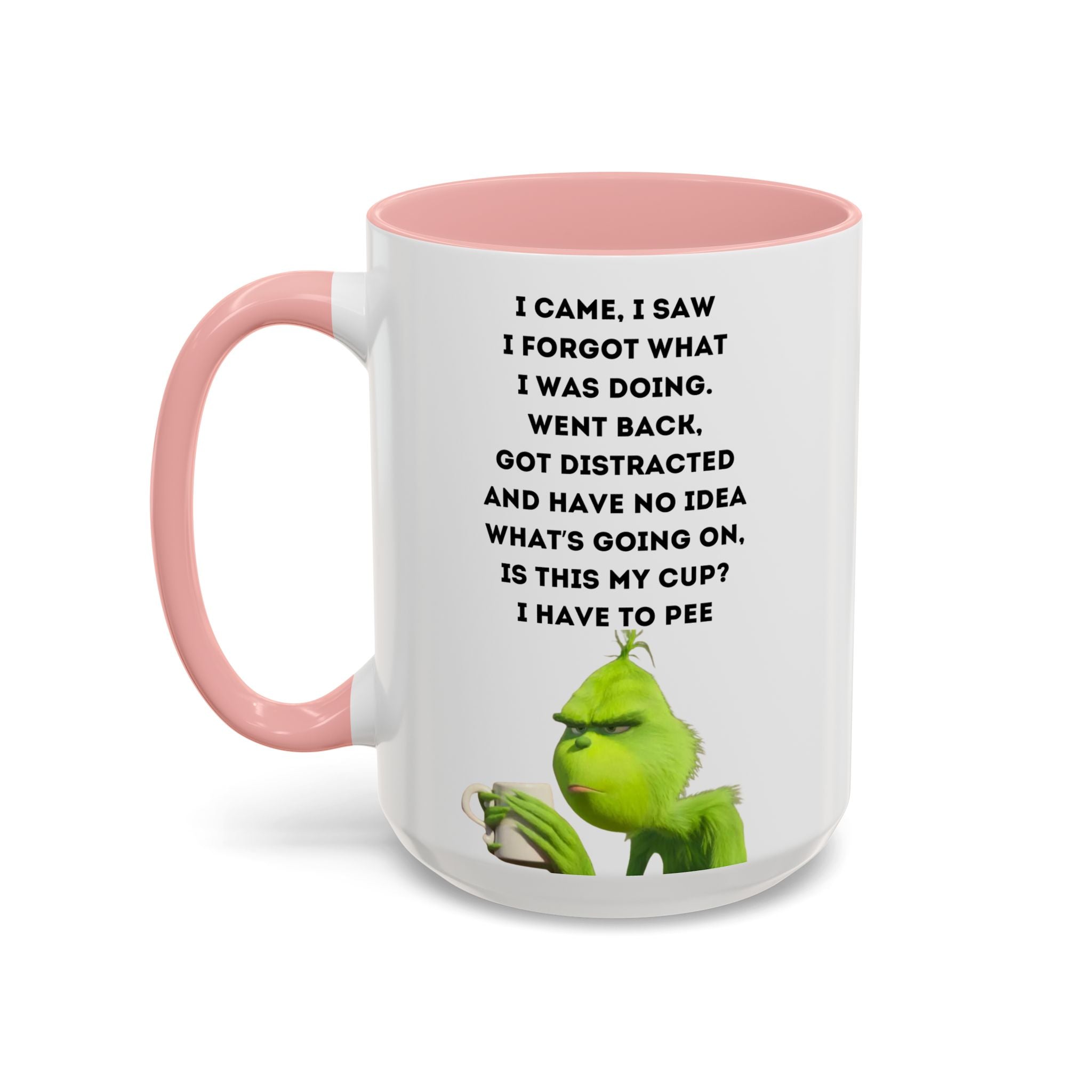Grumpy Grinch Quote Accent Coffee Mug | Funny Holiday Coffee Cup