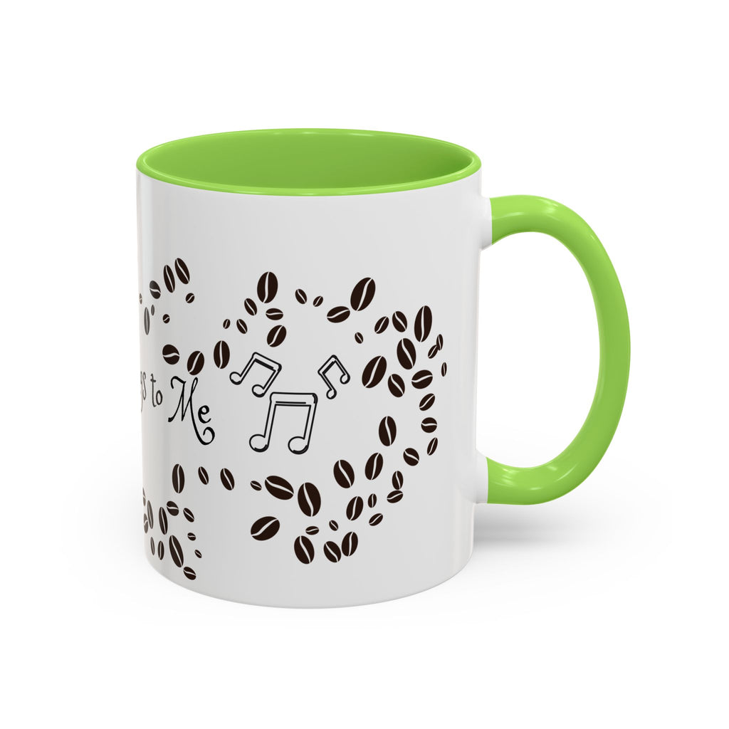 Coffee Sings to Me Mug — 11oz/15oz Ceramic Coffee Bean Music Mug