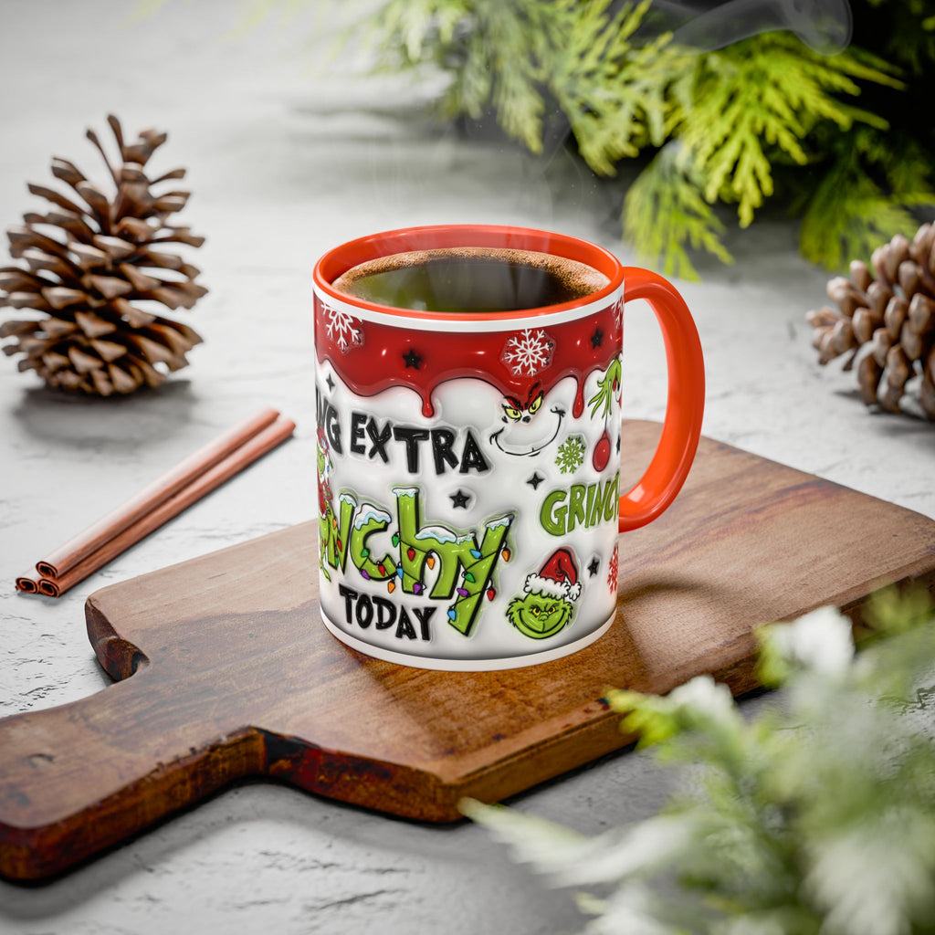 Grinch Holiday Mug - Feeling Extra Grinchy Today! Christmas Gift, Funny Coffee Cup, Holiday Decor, Winter Warmth