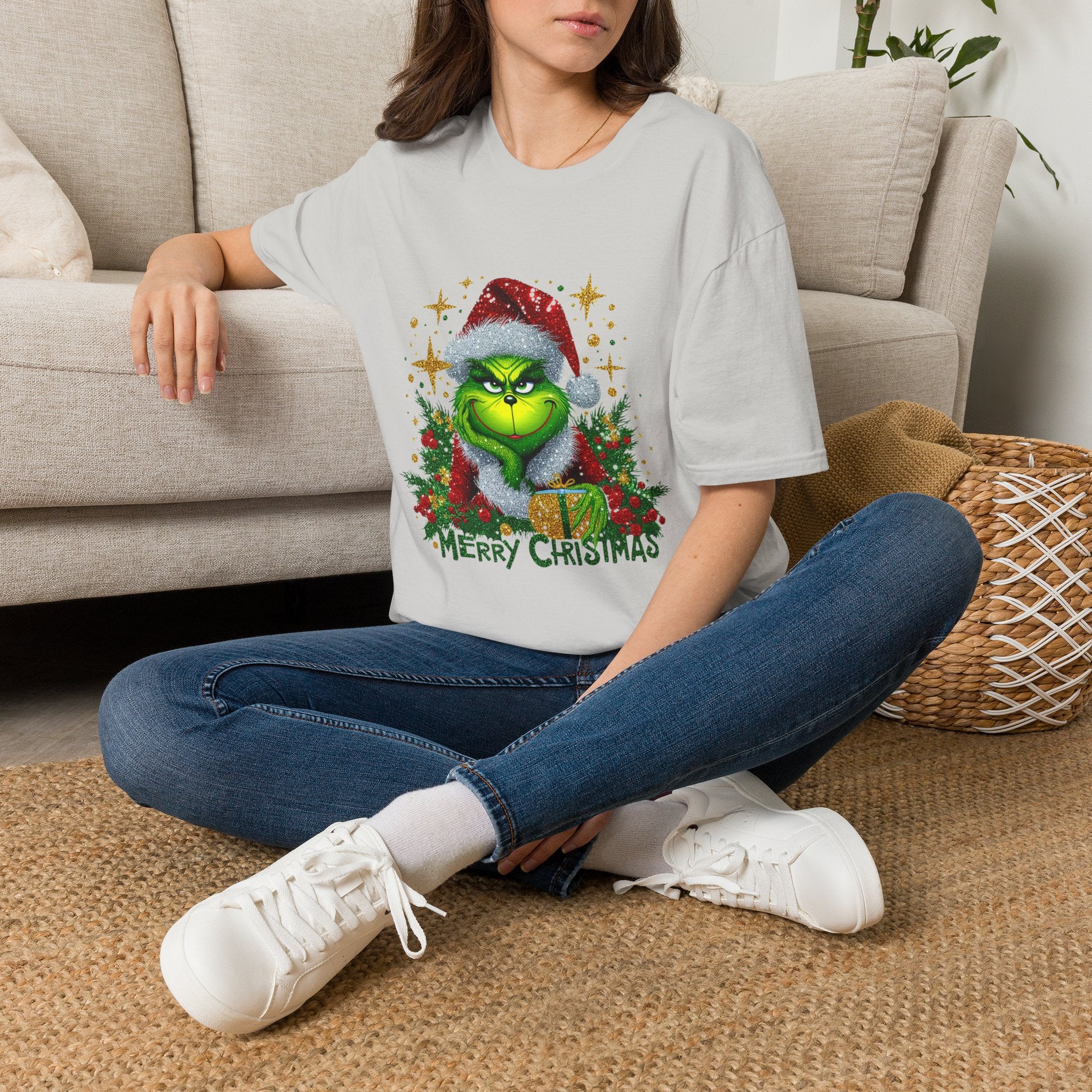Grinch Christmas T-Shirt | Unisex Softstyle Tee | Merry Christmas Tee | Holiday Gift | Festive Apparel | Cute Grinch Shirt | Xmas Fashion