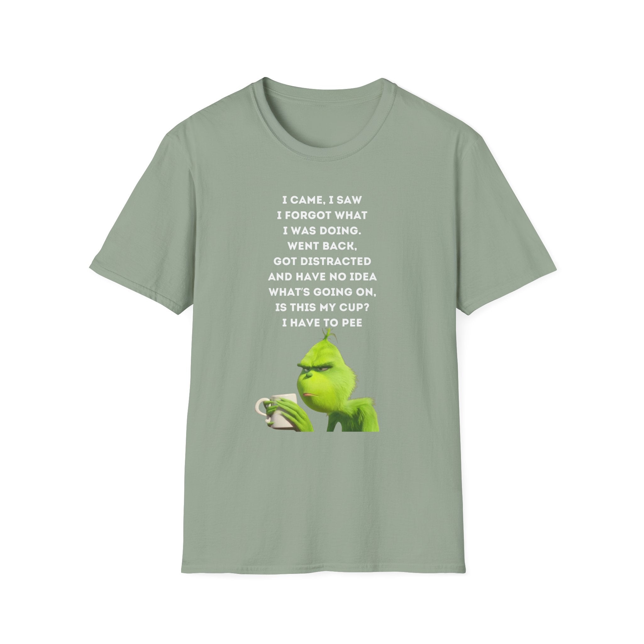 Forgetful Grinch Coffee T-Shirt | Funny Meme Holiday Tee