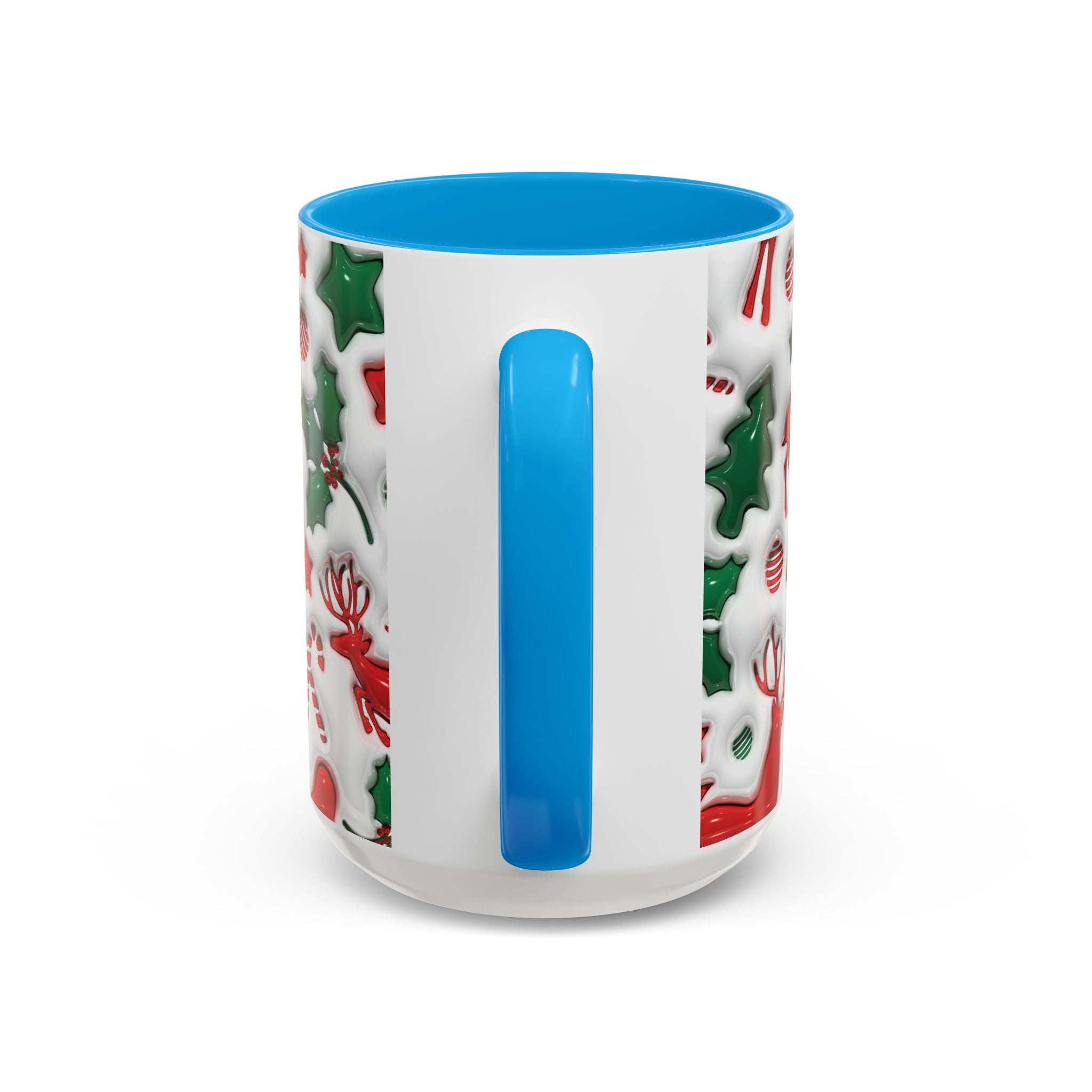 Festive Holiday Mugs, Christmas Coffee Cups, Colorful Reindeer and Candy Cane Design, Cozy Winter Drinkware, Perfect Gift for Holidays