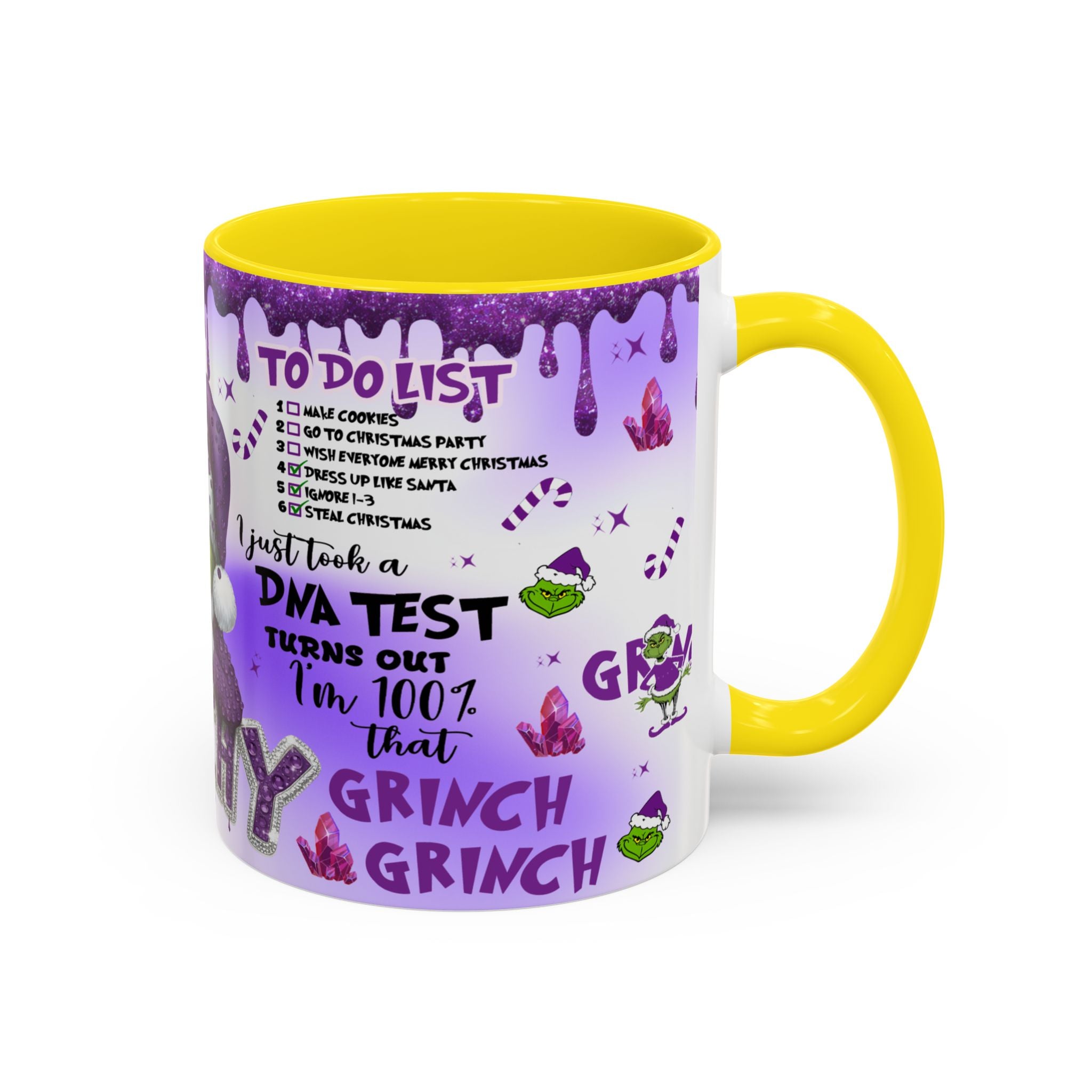 Grinchy Coffee Mug - Fun Holiday Mug, Christmas Gift, Office Decor, Grinch Lovers, DNA Test Humor