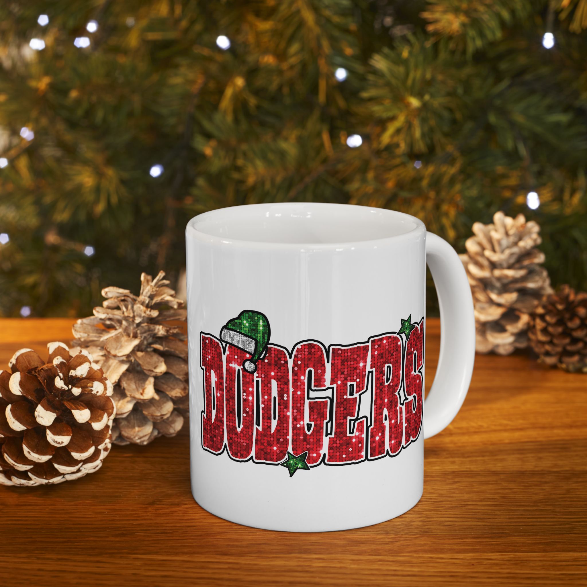 Doyers Festive Holiday Mug - Perfect for Christmas Cheer, Gift for Coffee Lovers, Cute Seasonal Drinkware, LA Dodgers, Holiday Decor