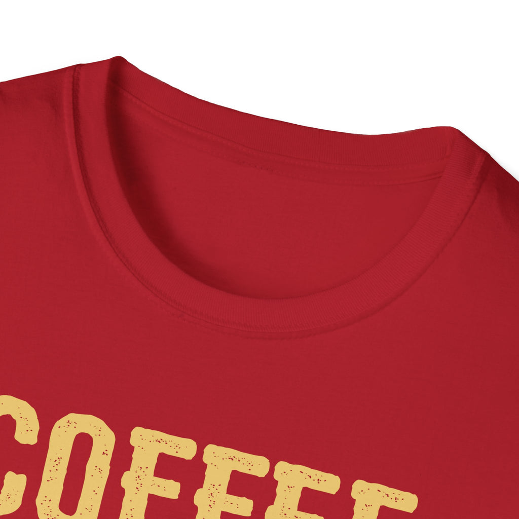 Coffee Because Murder Is Wrong T-Shirt | Black Cat Coffee Tee