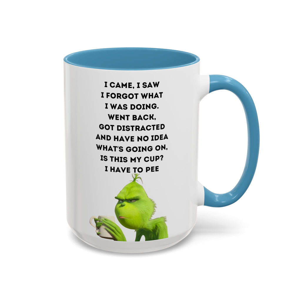 Grumpy Grinch Quote Accent Coffee Mug | Funny Holiday Coffee Cup