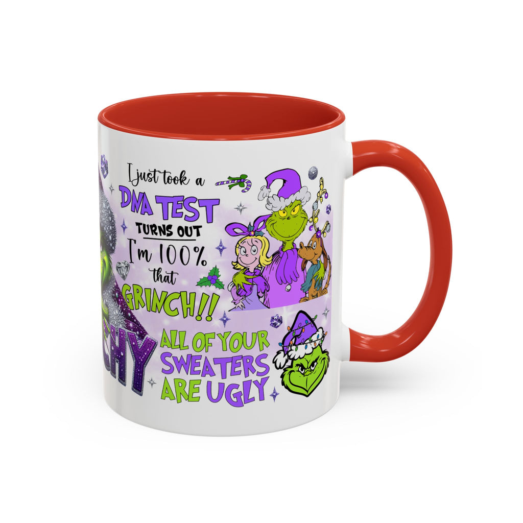 Grinchy Accent Coffee Mug - Fun Holiday Gift, Christmas Decor, Grinch Fan Merchandise, Unique Coffee Cup, Holiday Humor