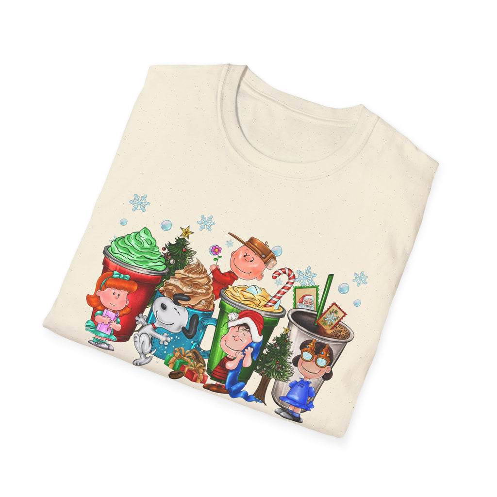 Holiday Cartoon Characters T-Shirt | Christmas Kids Crew Illustration