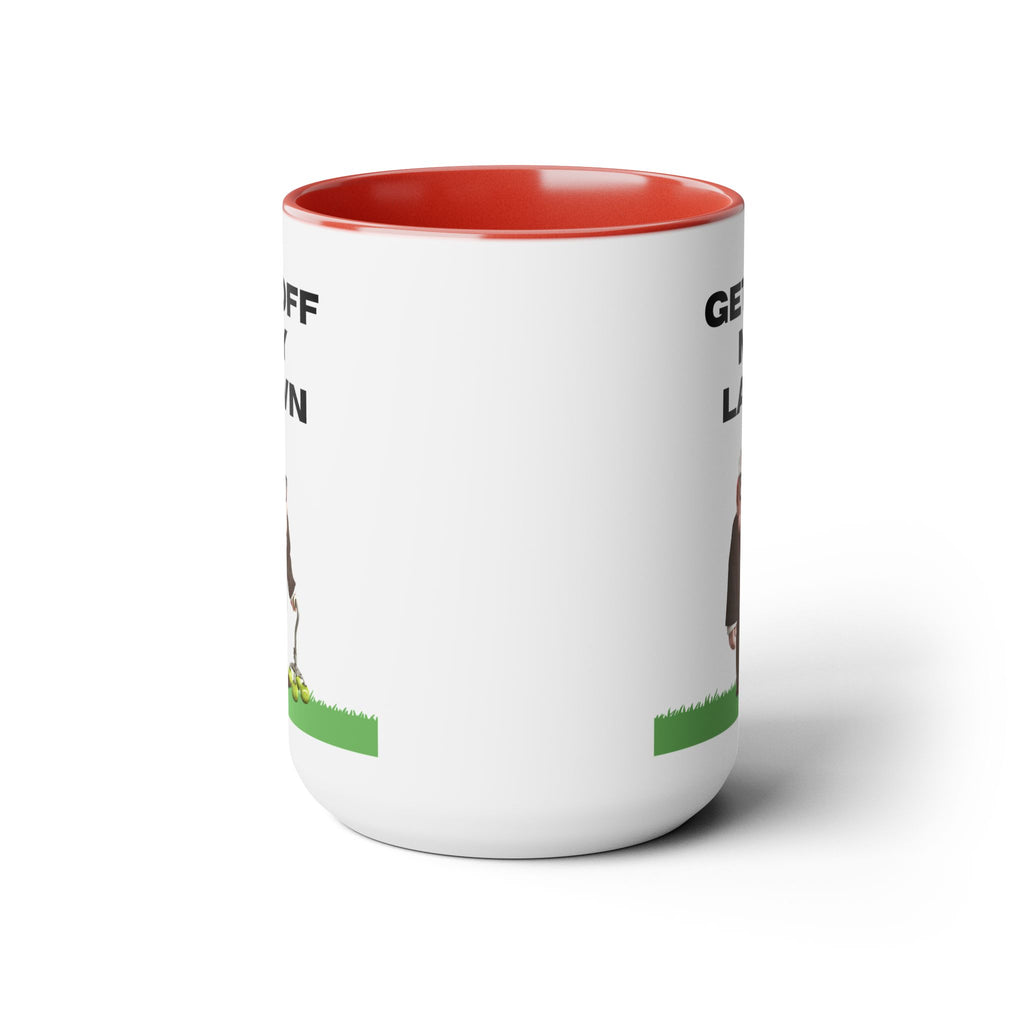 Get Off My Lawn Two-Tone Coffee Mugs, 15oz