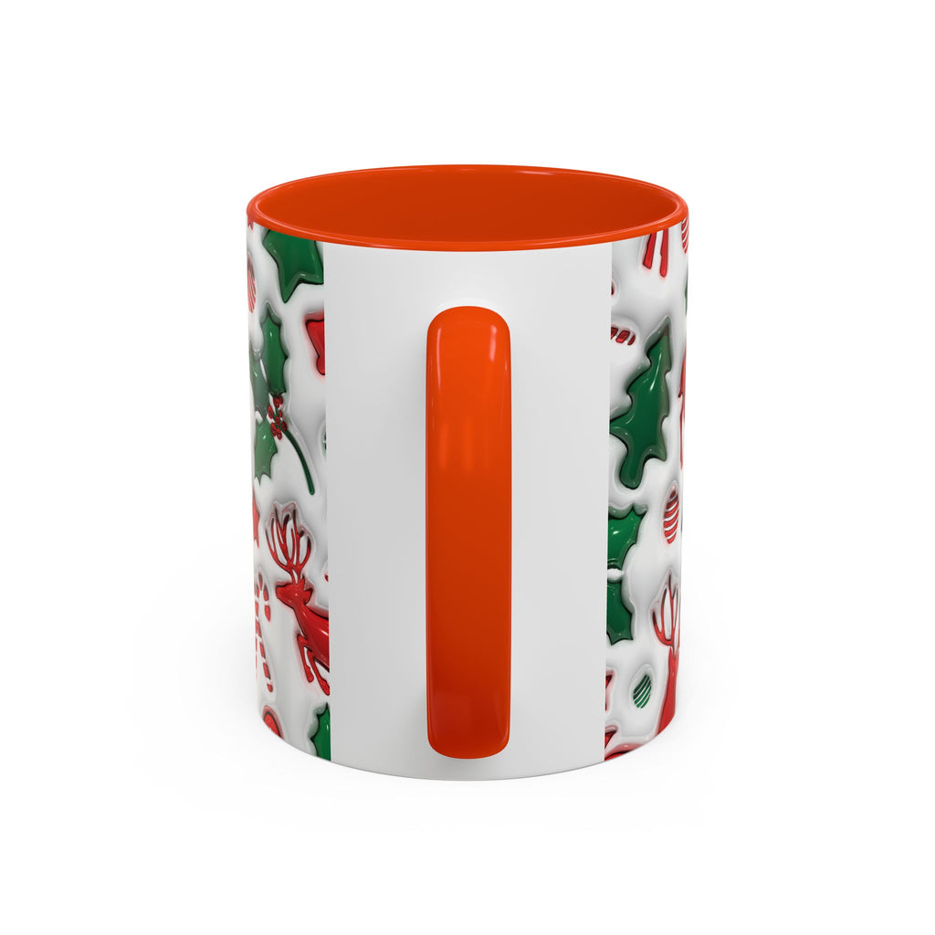 Festive Holiday Mugs, Christmas Coffee Cups, Colorful Reindeer and Candy Cane Design, Cozy Winter Drinkware, Perfect Gift for Holidays