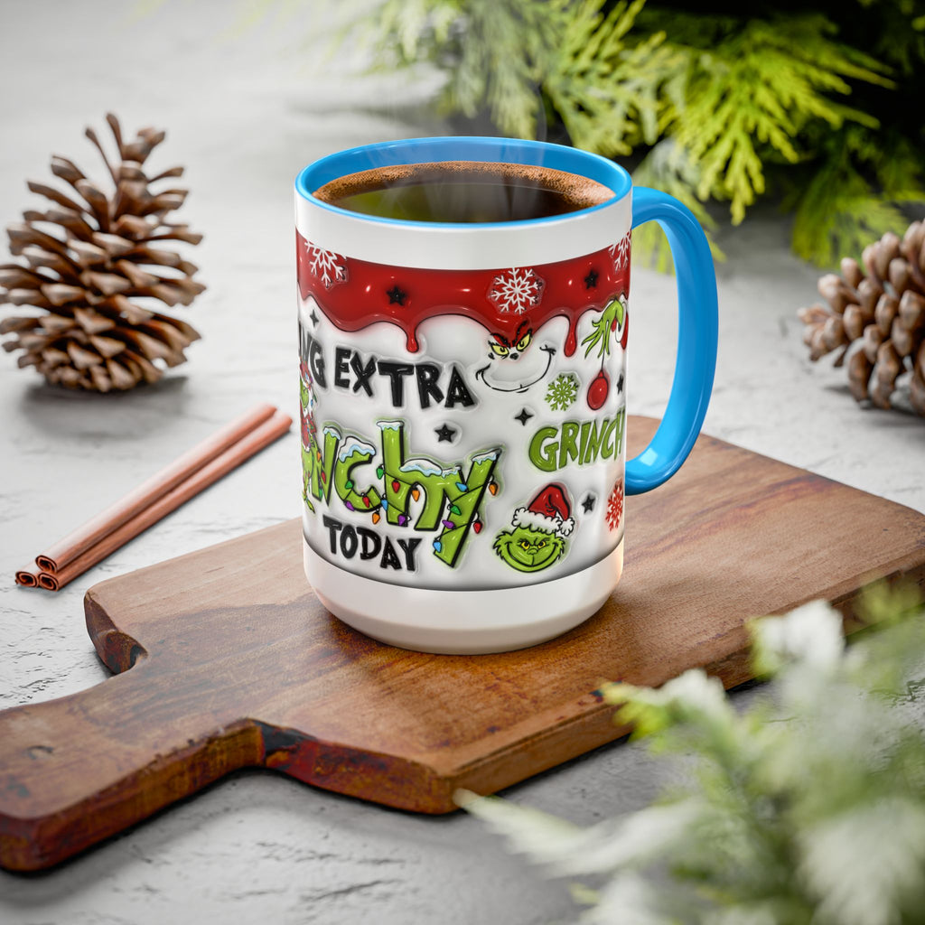 Grinch Holiday Mug - Feeling Extra Grinchy Today! Christmas Gift, Funny Coffee Cup, Holiday Decor, Winter Warmth