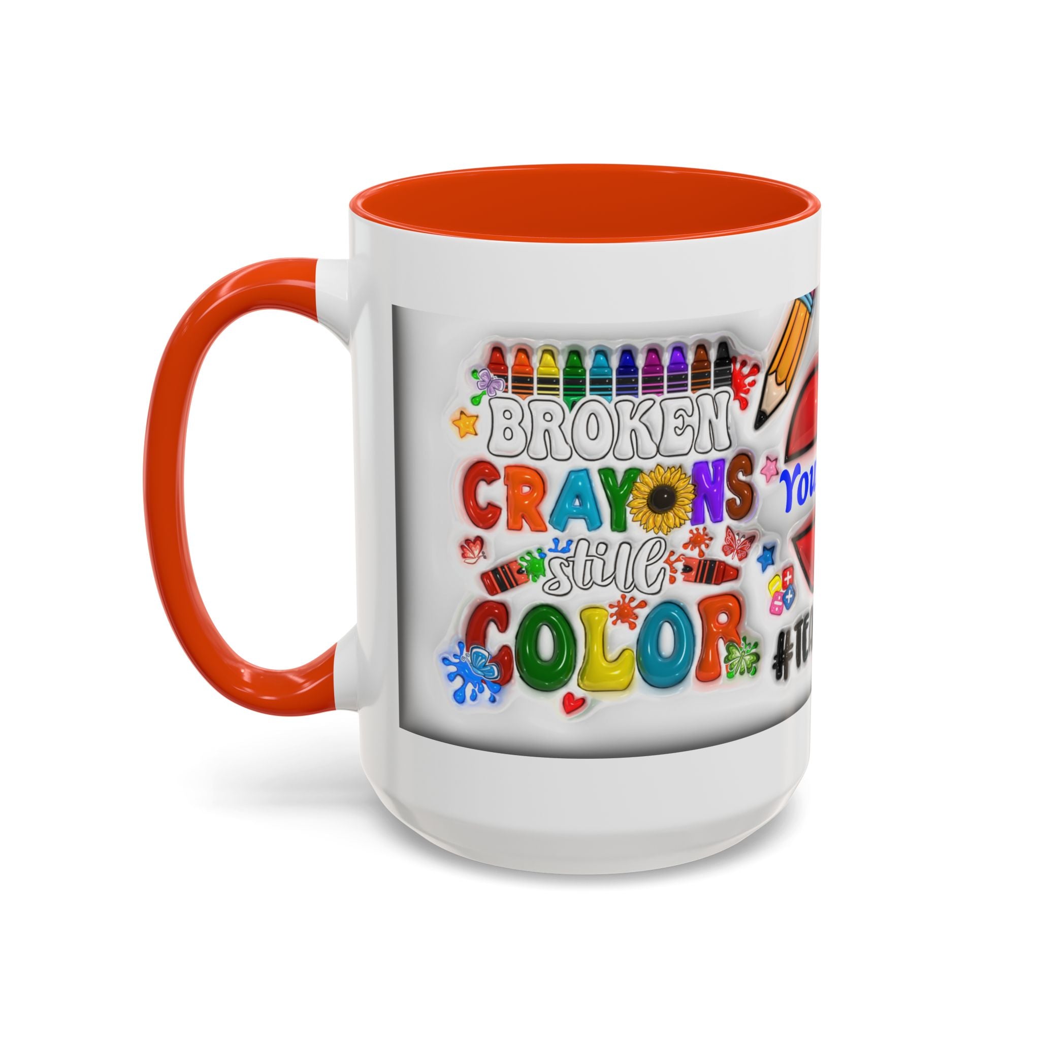 Personalized Teacher Mugs | Colorful 11oz & 15oz Coffee Cups | Fun Gift for Educators | Back to School | Teacher Appreciation